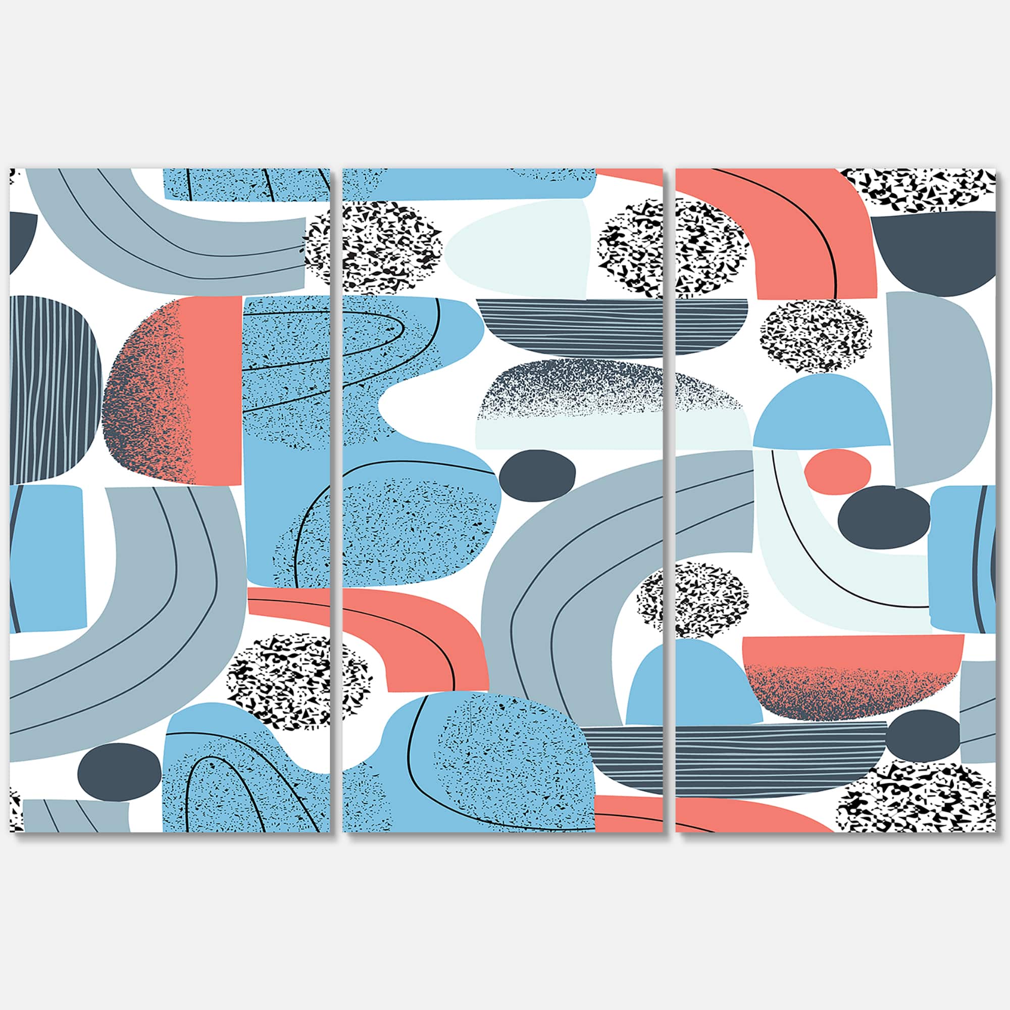 Designart - Retro Shapes With Abstract Suns and Moons II