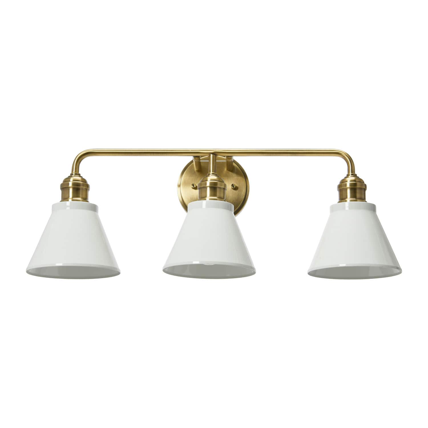 Robert Stevenson Lighting Josie Metal 3-Light Vanity with Shades