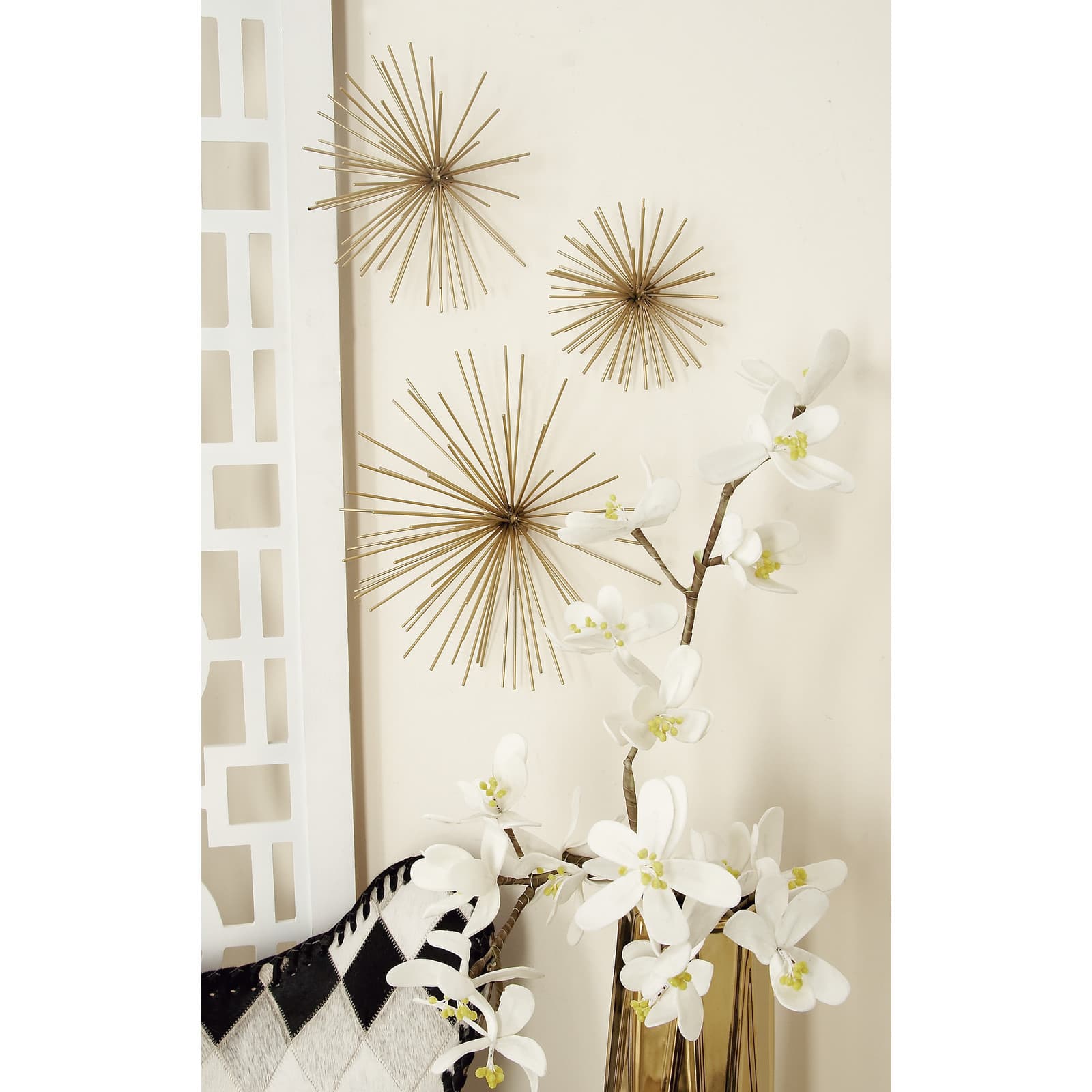 Gold Tin Contemporary Abstract Wall D&#xE9;cor Set