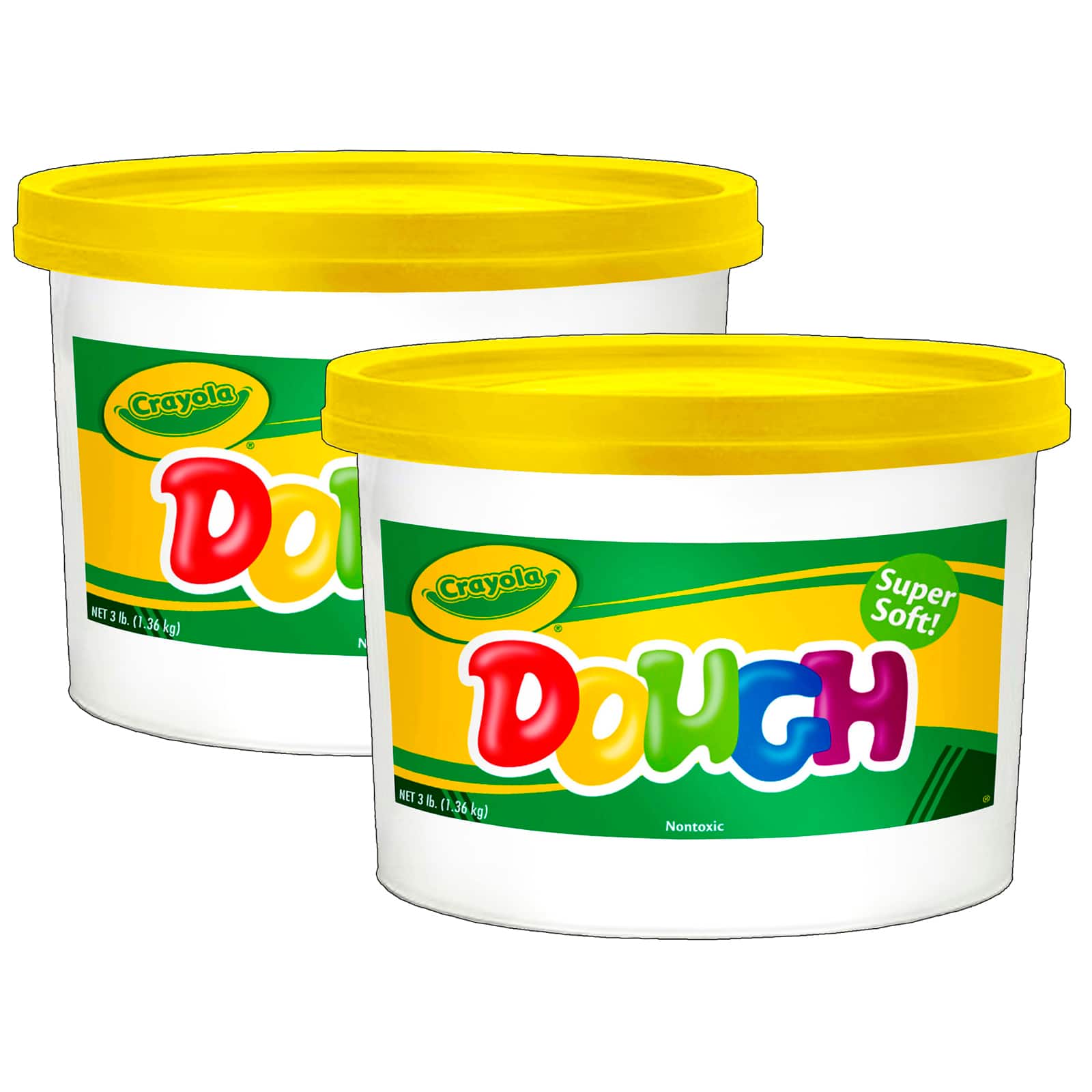 Play-Doh 2-Lb. Bulk Super Can with 4 Classic Colors OPEN BUCKET
