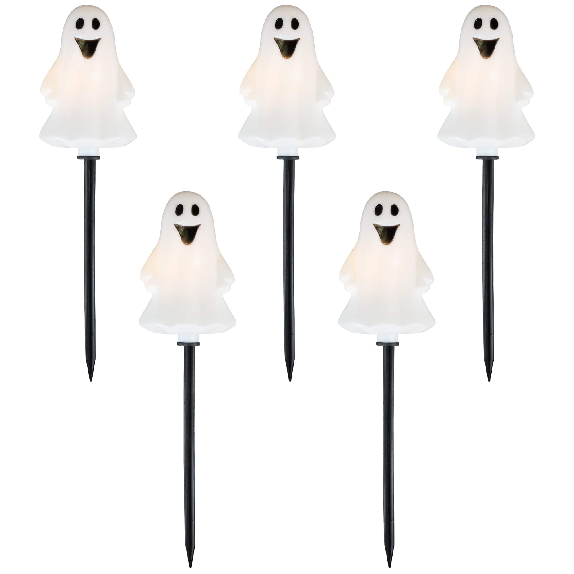 5ct. Ghost Shaped Halloween Pathway Markers