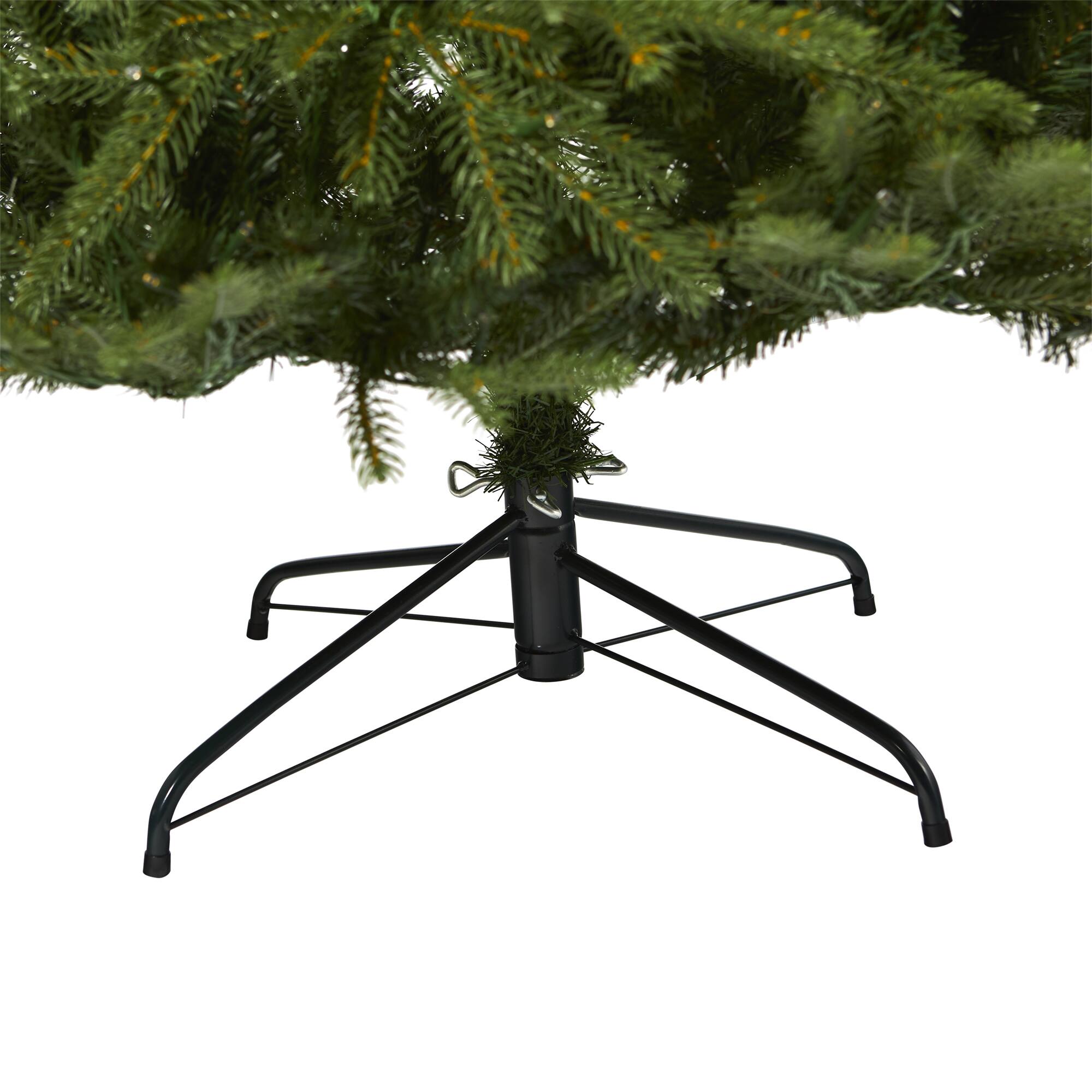 8ft. Pre-Lit Vancouver Fir Natural Look Artificial Christmas Tree with Clear LED Lights