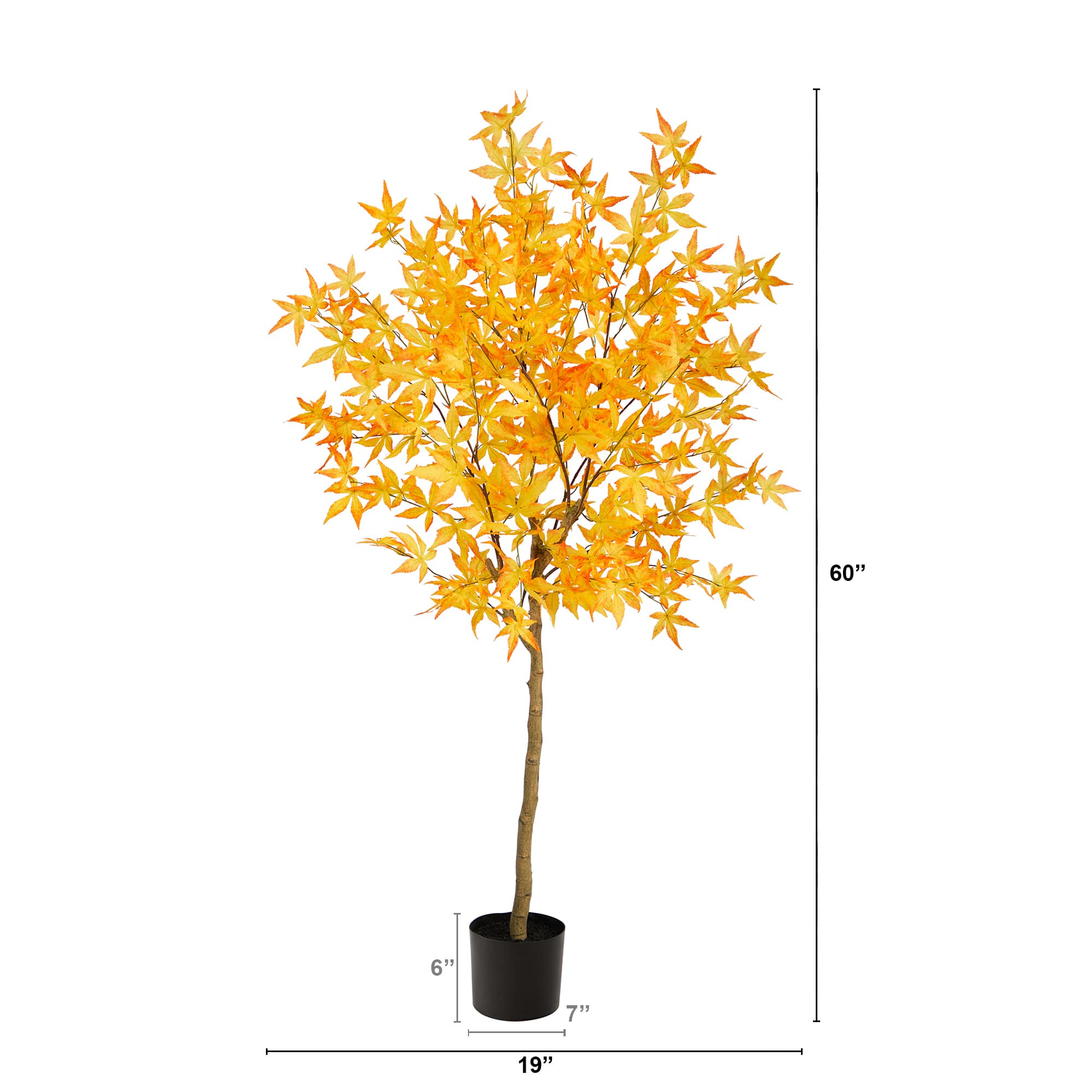 5ft. Yellow Autumn Maple Artificial Fall Tree