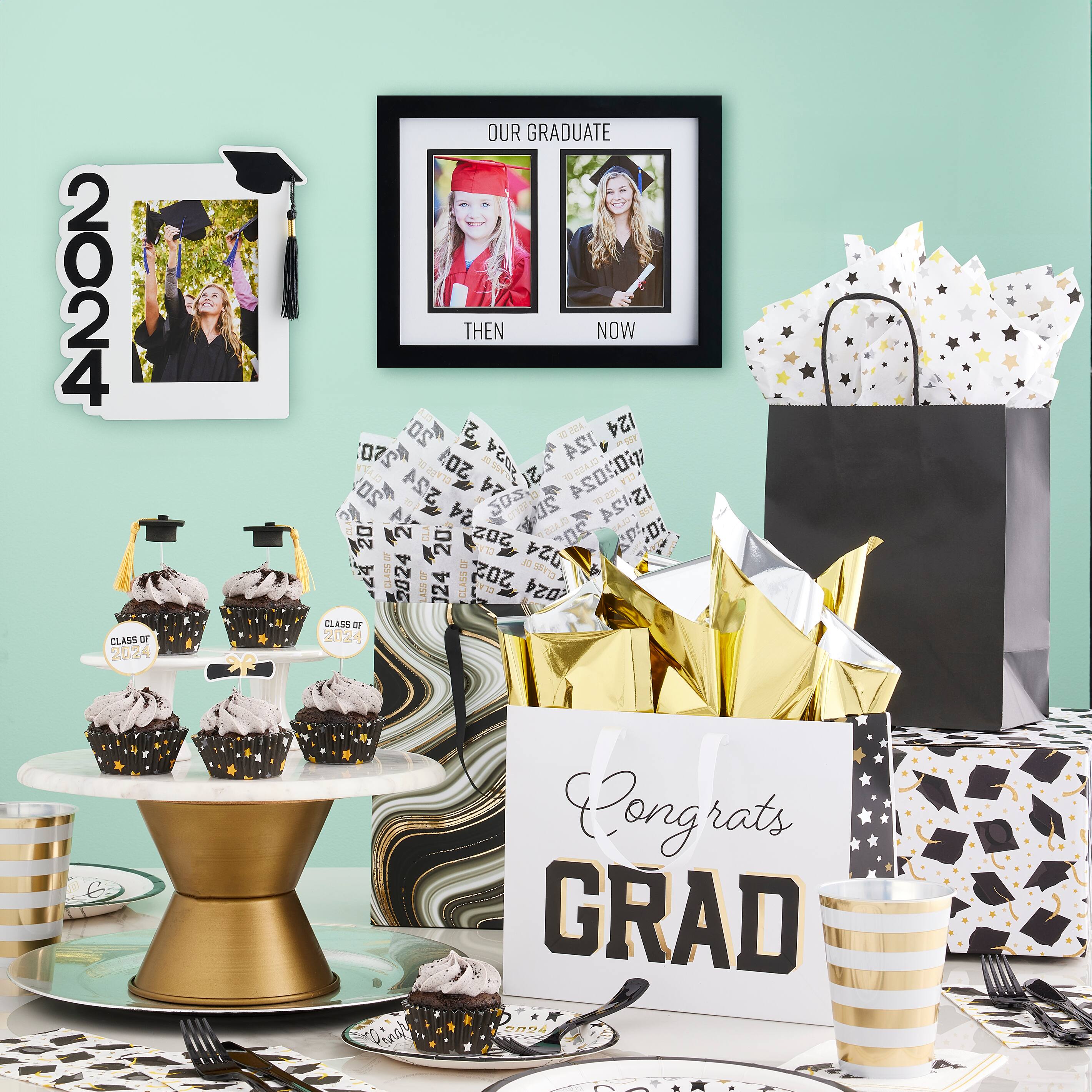 2 Opening Black 4&#x22; x 6&#x22; Frame, Graduation&#x2122; by Studio D&#xE9;cor&#xAE;