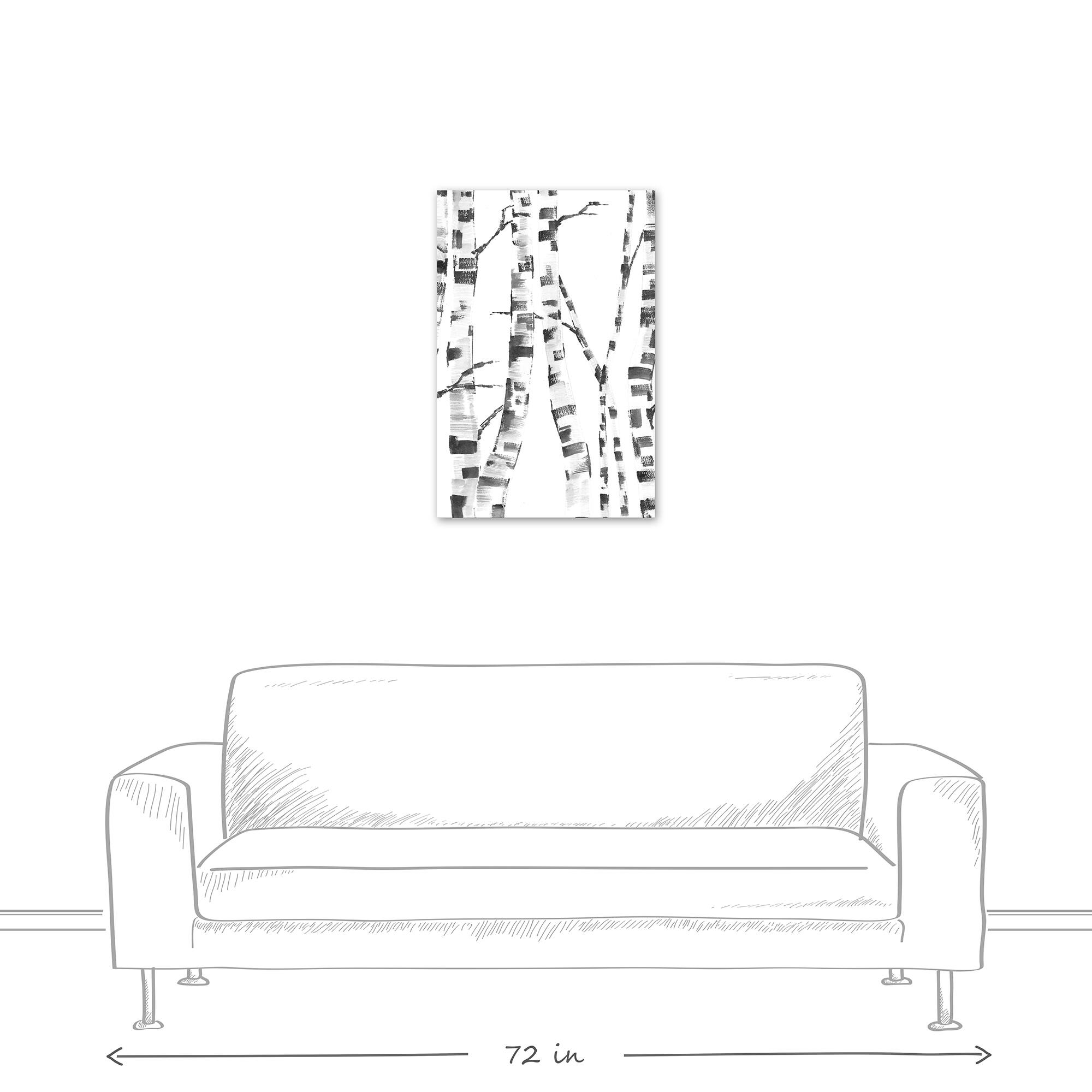 White Birch Trees 20" x 30" Canvas Wall Art