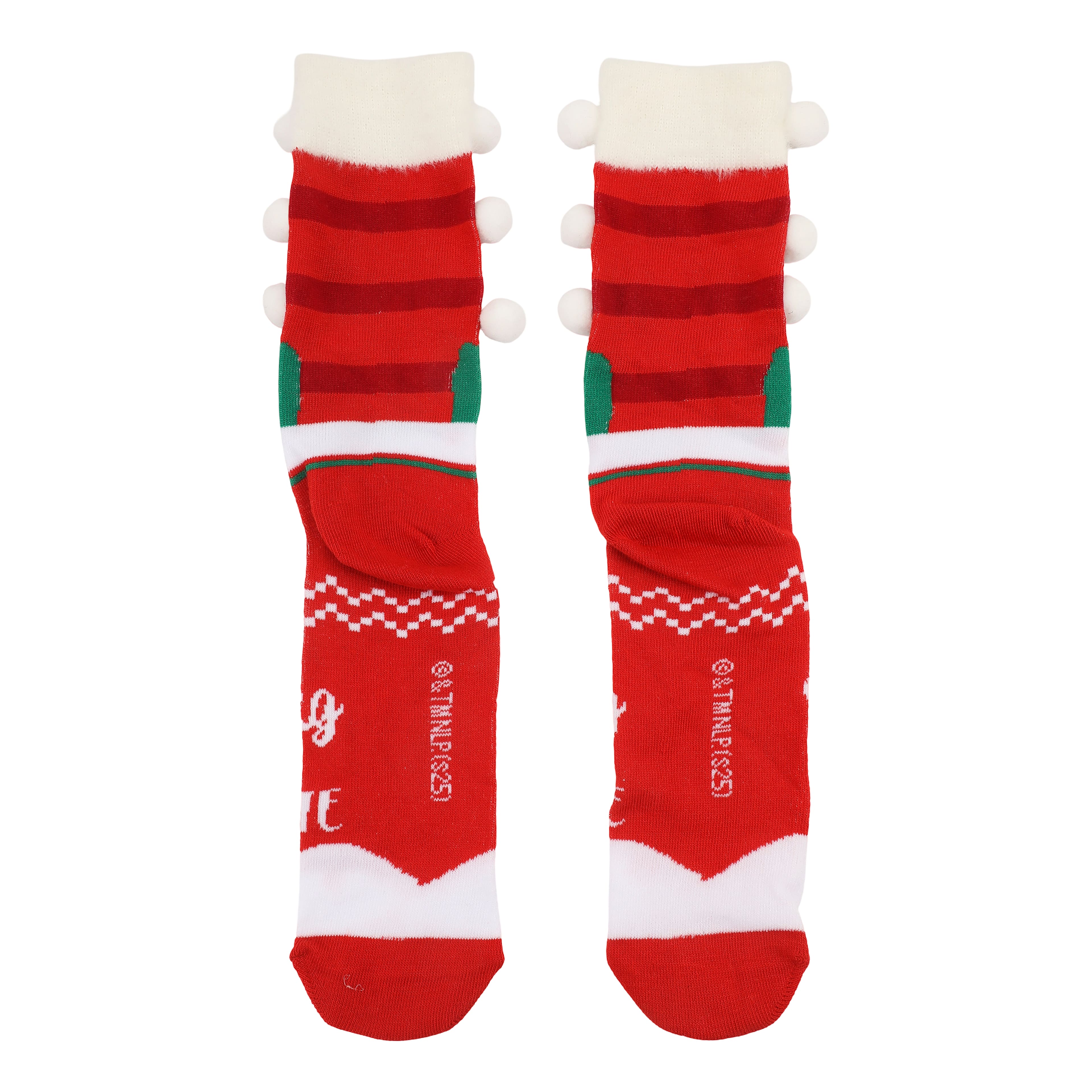 Elf™ Smiling Is My Favorite Adult Pom Pom Crew Socks