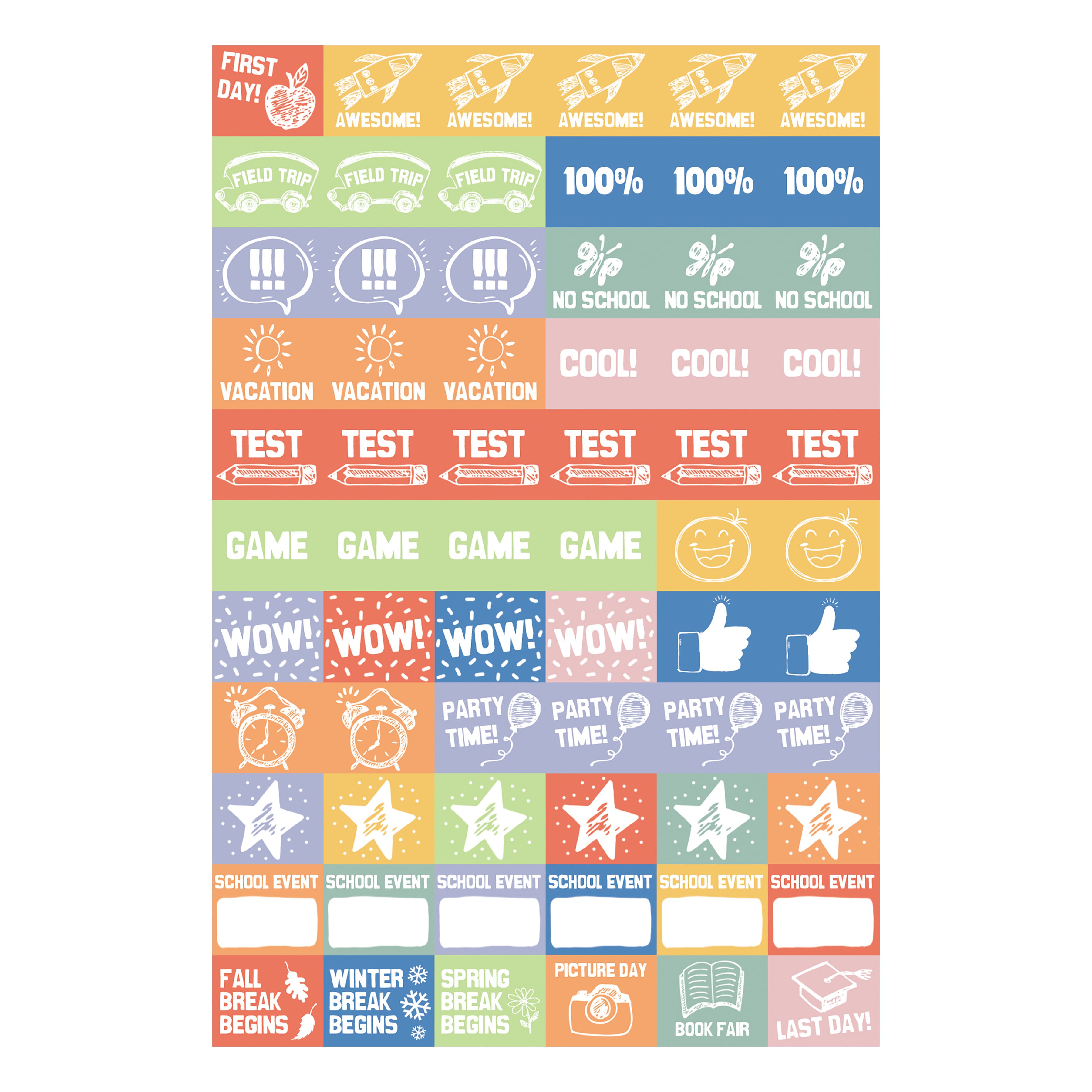 TF Publishing My School Year Undated Wall Calendar