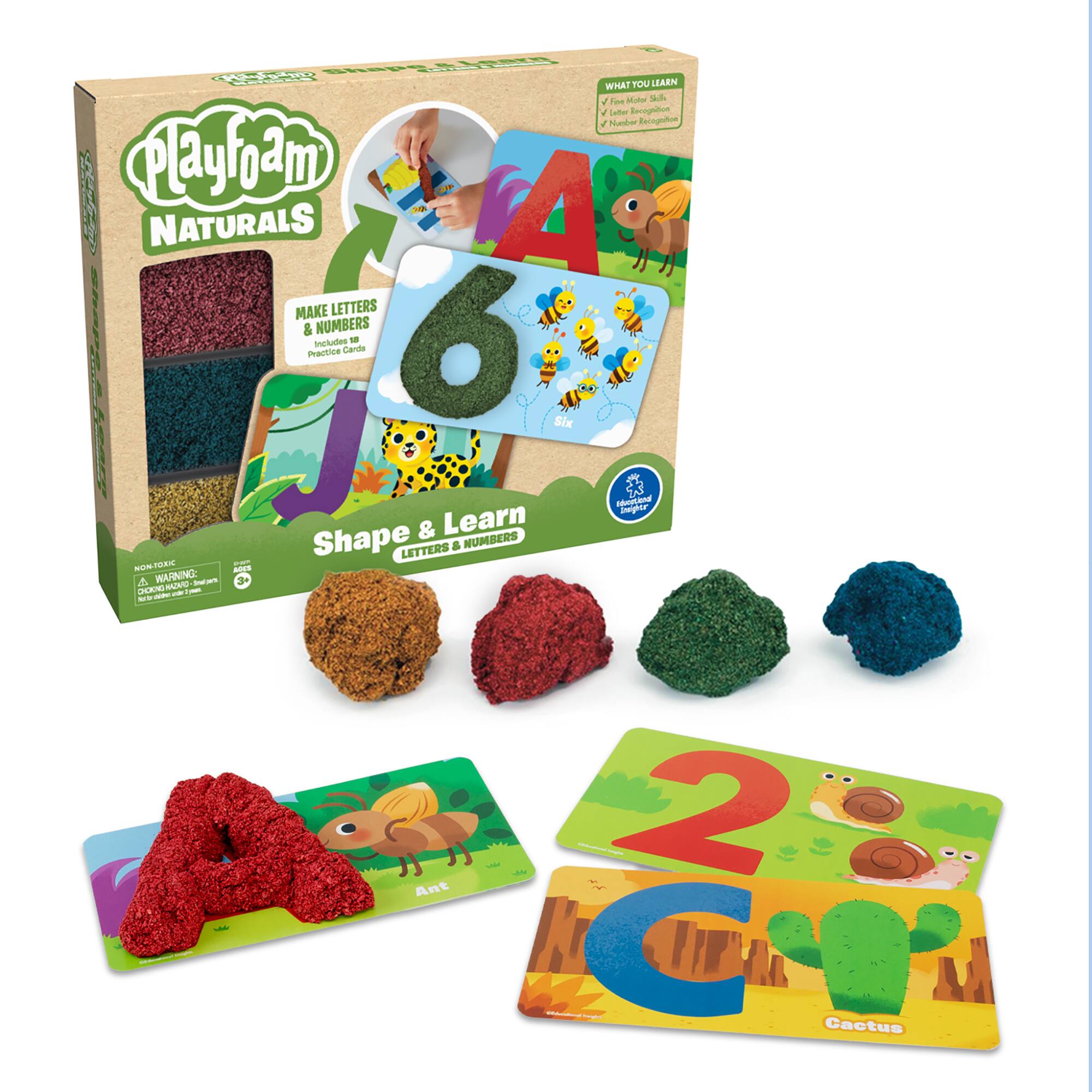 Educational Insights Playfoam Naturals Shape & Learn Letters & Numbers