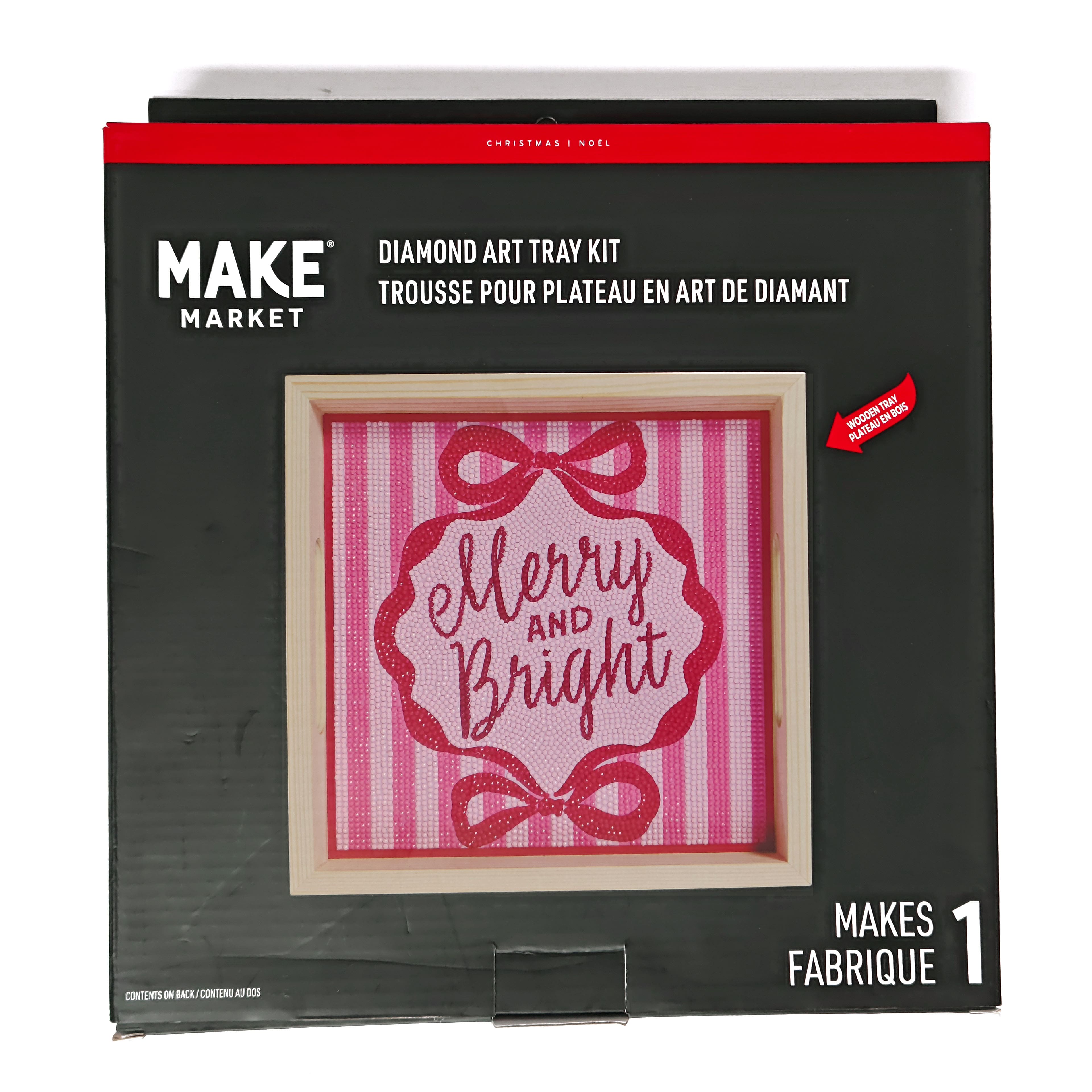 10&#x22; x 10&#x22; Merry &#x26; Bright Diamond Art Tray Kit by Make Market&#xAE;