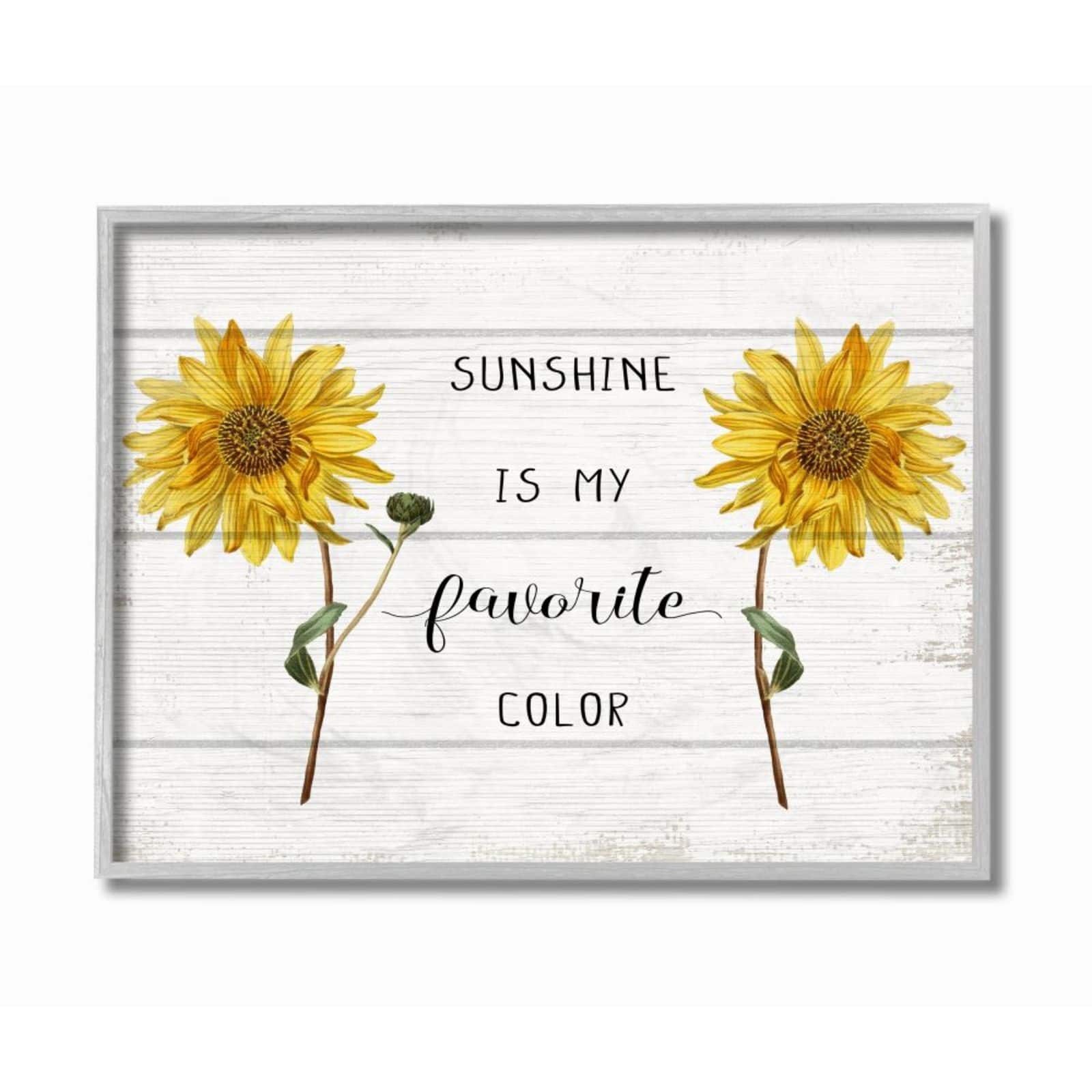 Stupell Industries Sunshine is My Favorite Color Gray Framed Wall Art