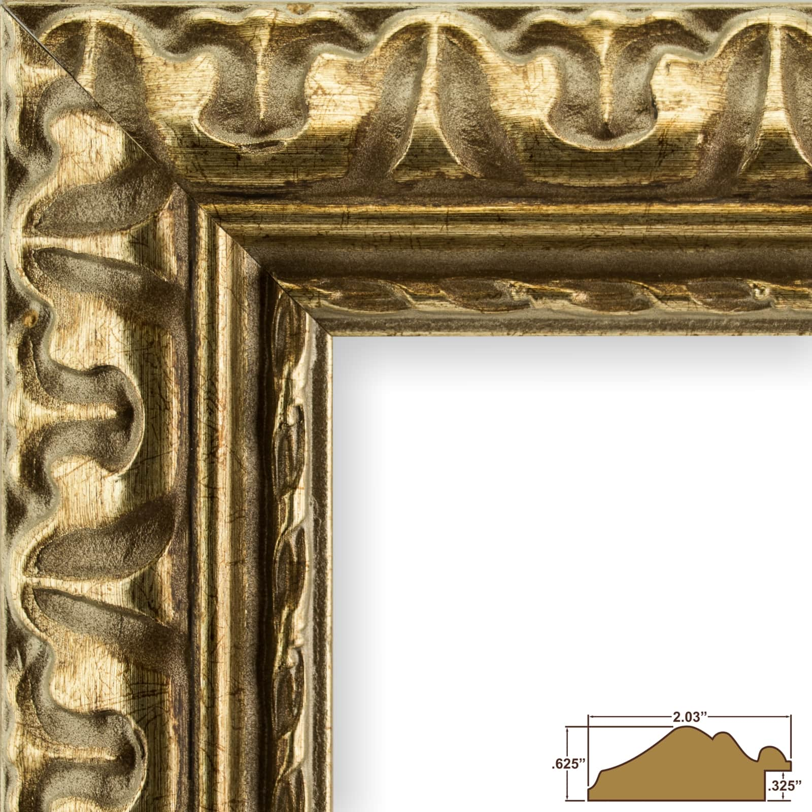 Craig Frames Bravada Ornate Bronze Picture Frame with Mat