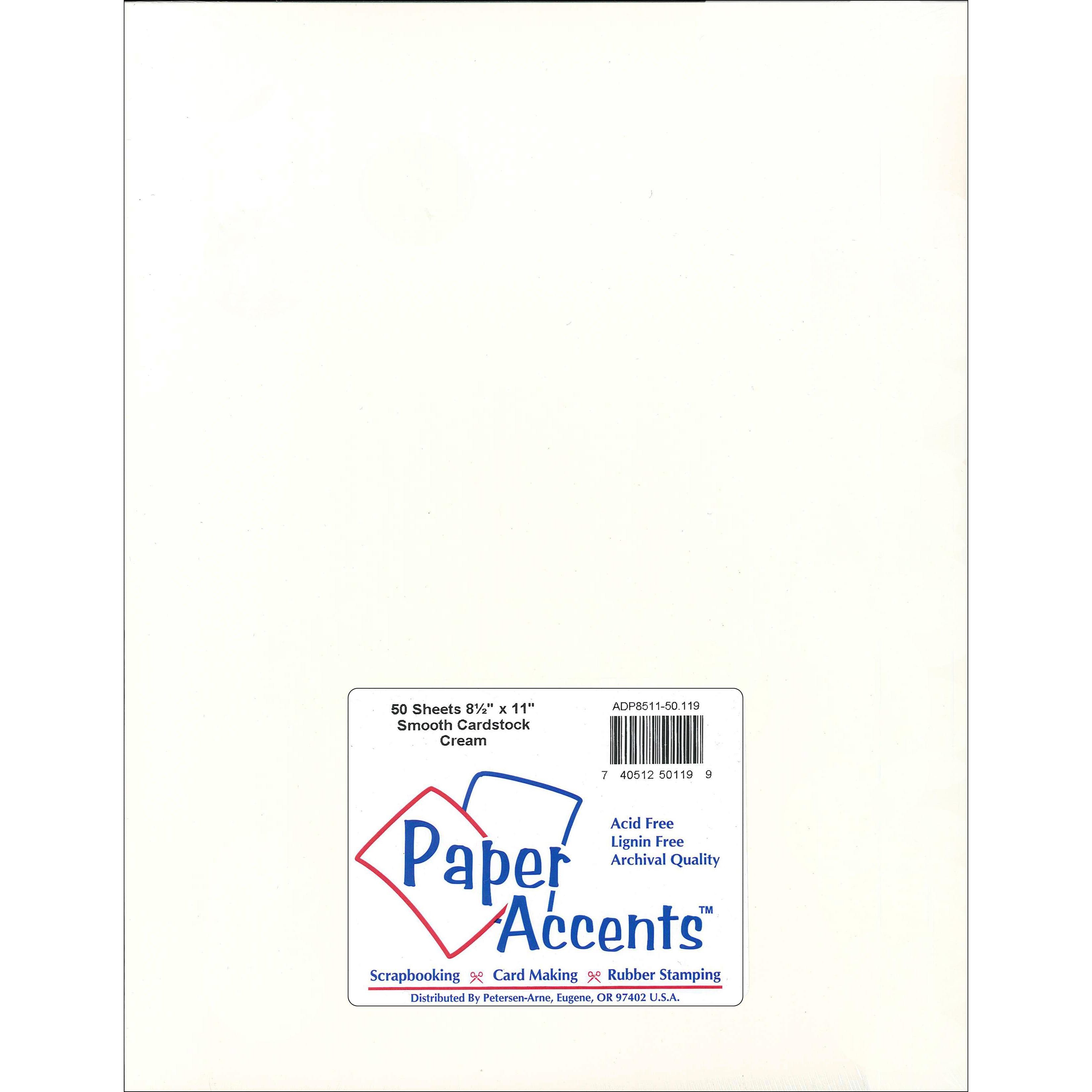 PA Paper Accents Smooth Cardstock 8.5 x 11 Brown Bag, 65lb