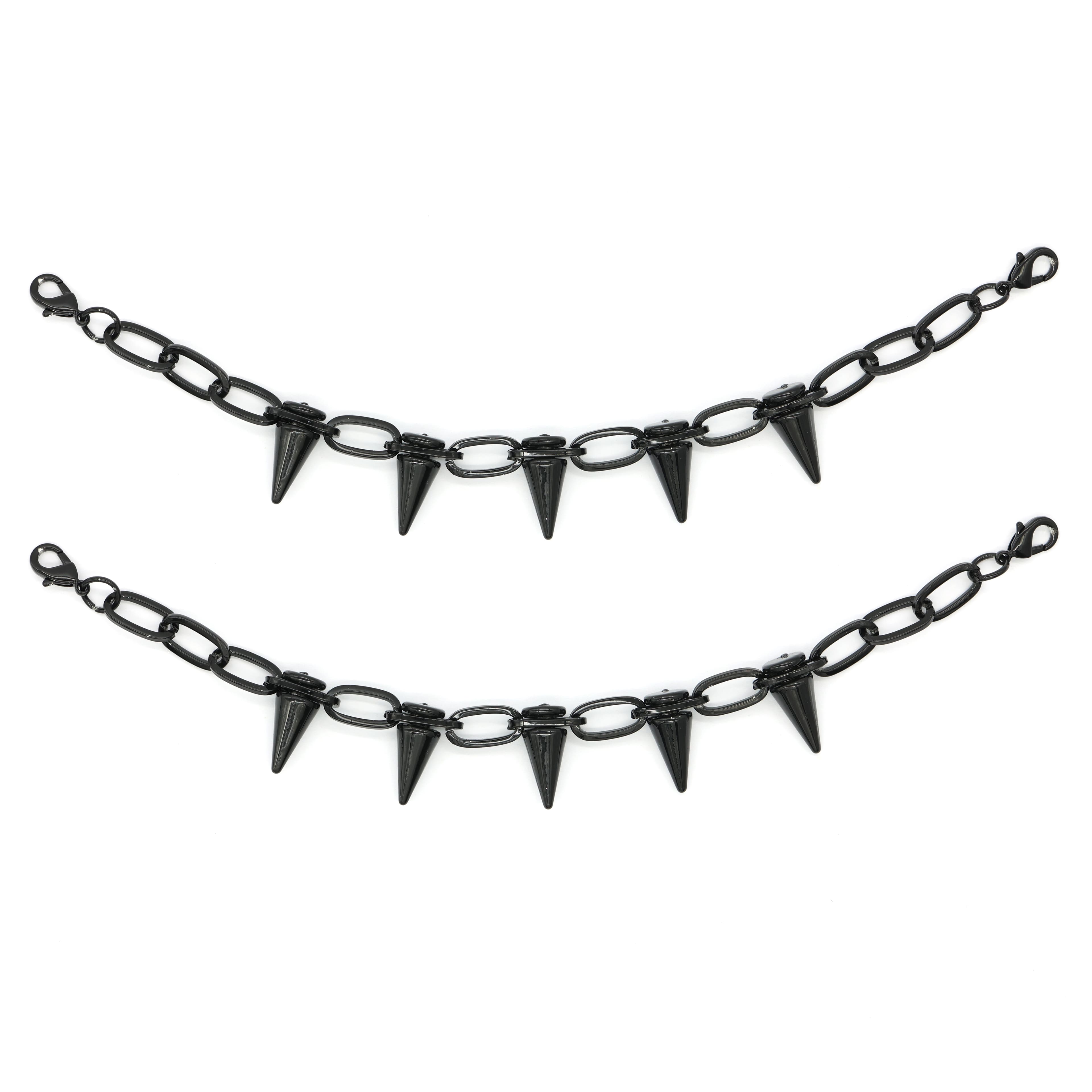 Summer Black Spike Shoe Chains by Creatology&#x2122;