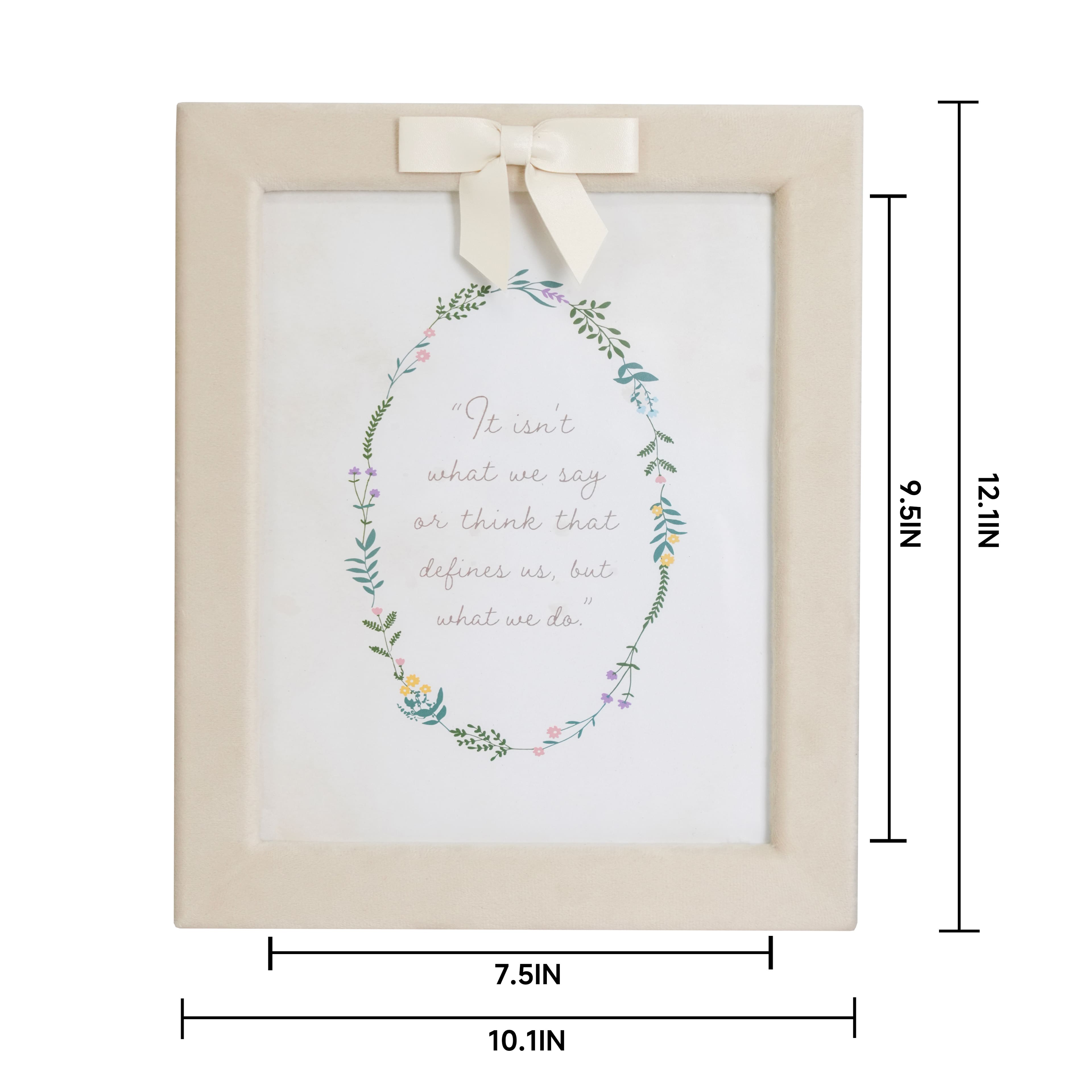 Just Jane 8&#x22; x 10&#x22; Cream Flocked Frame with Bow by Studio D&#xE9;cor&#xAE;