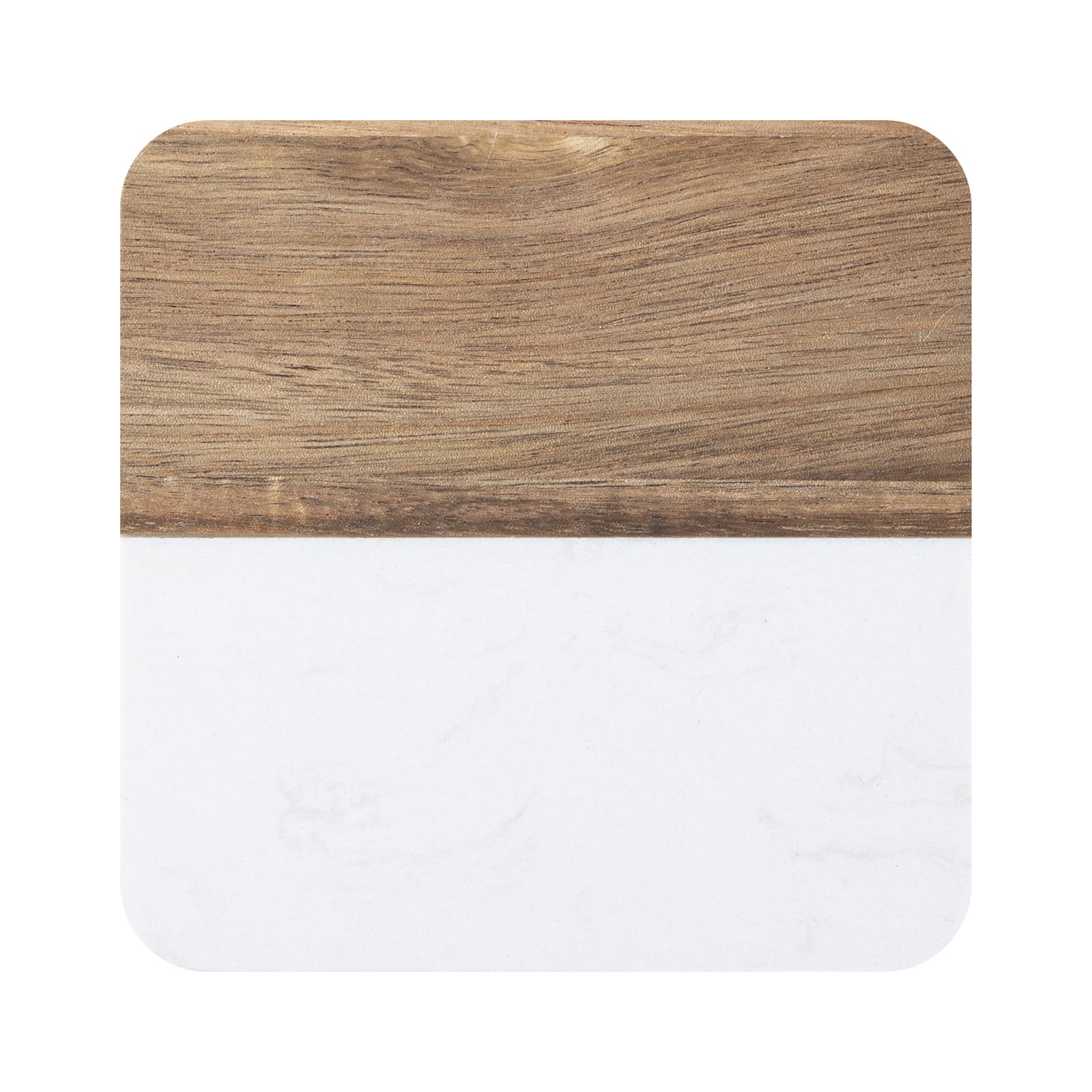 Craft Express 3.93&#x22; x 3.93&#x22; Coaster Marble &#x26; Wood Laserable Square, 4ct.