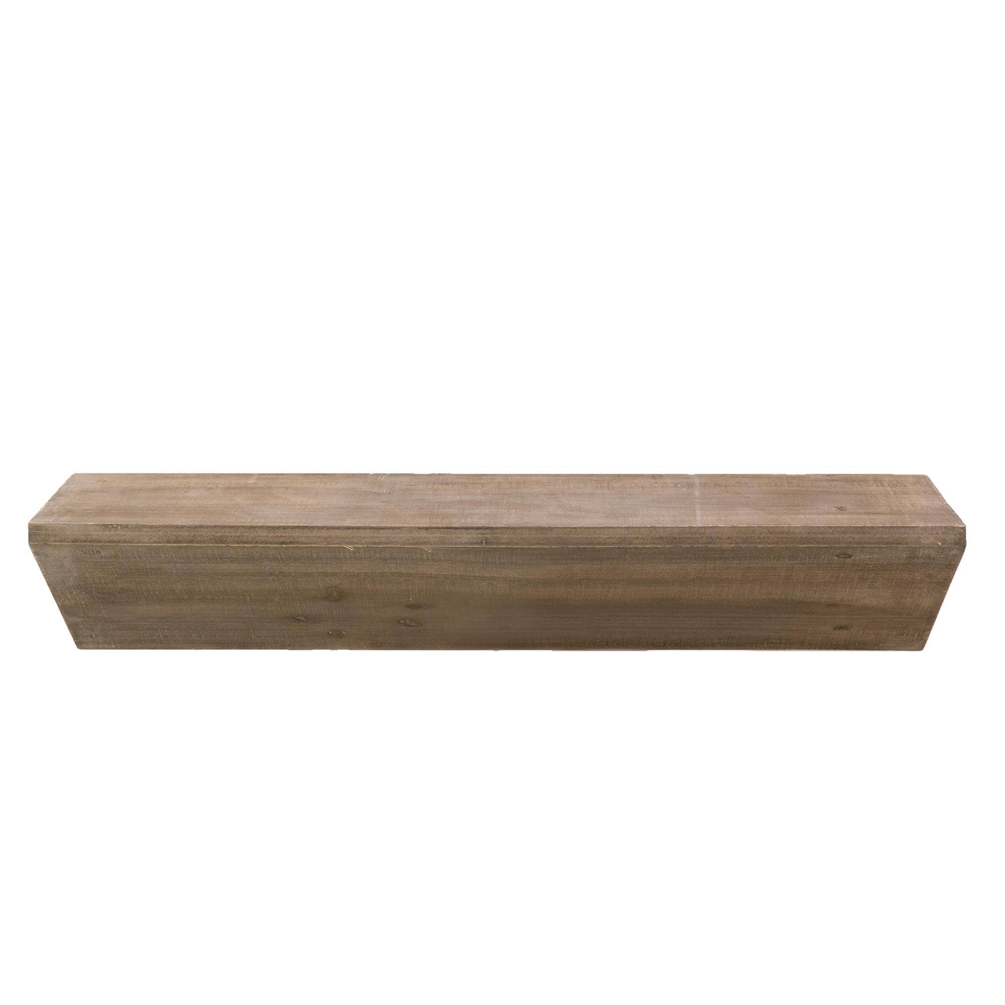 Small Natural Wedge Wood Floating Wall Shelf