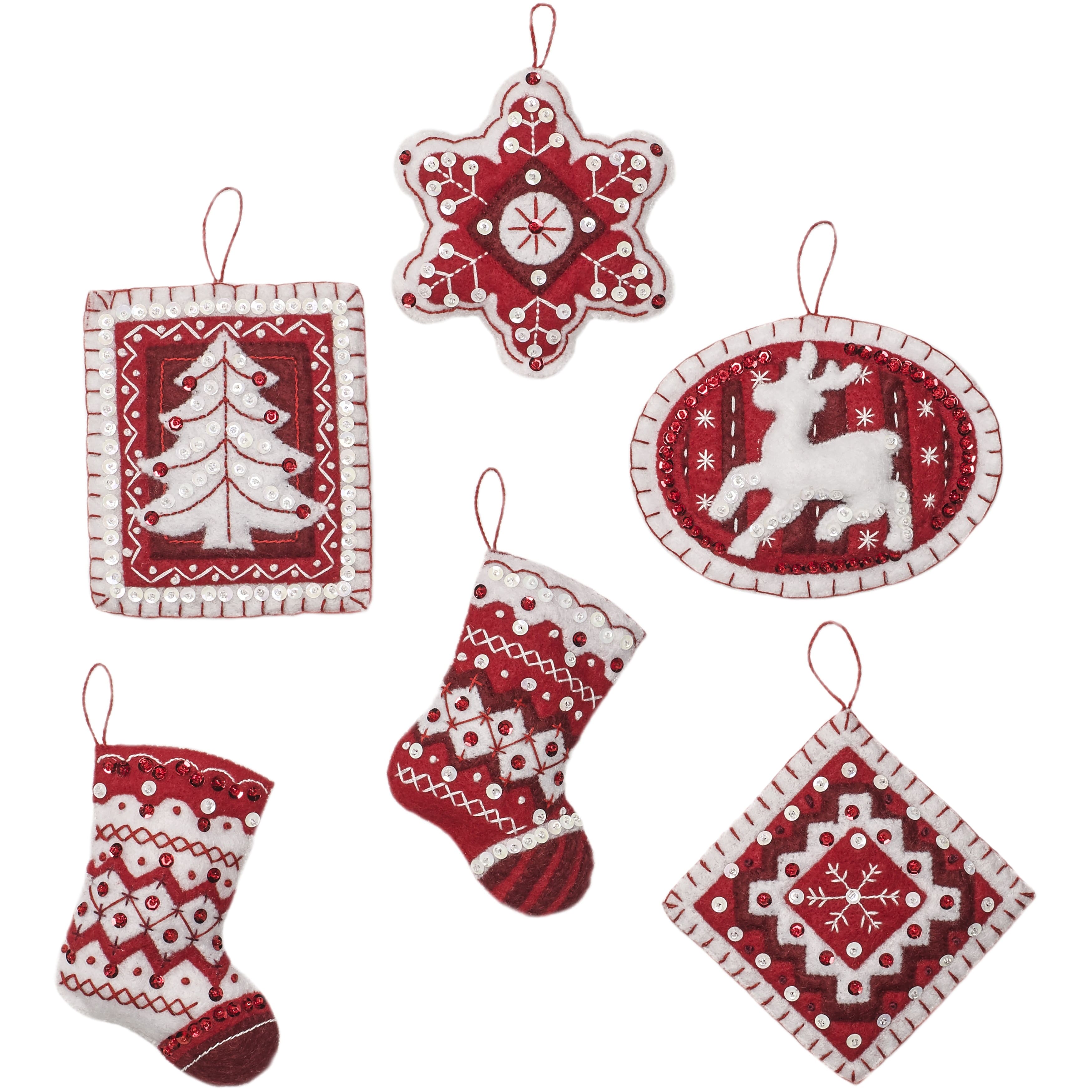 Bucilla&#xAE; Nordic Christmas Felt Ornaments Applique Kit