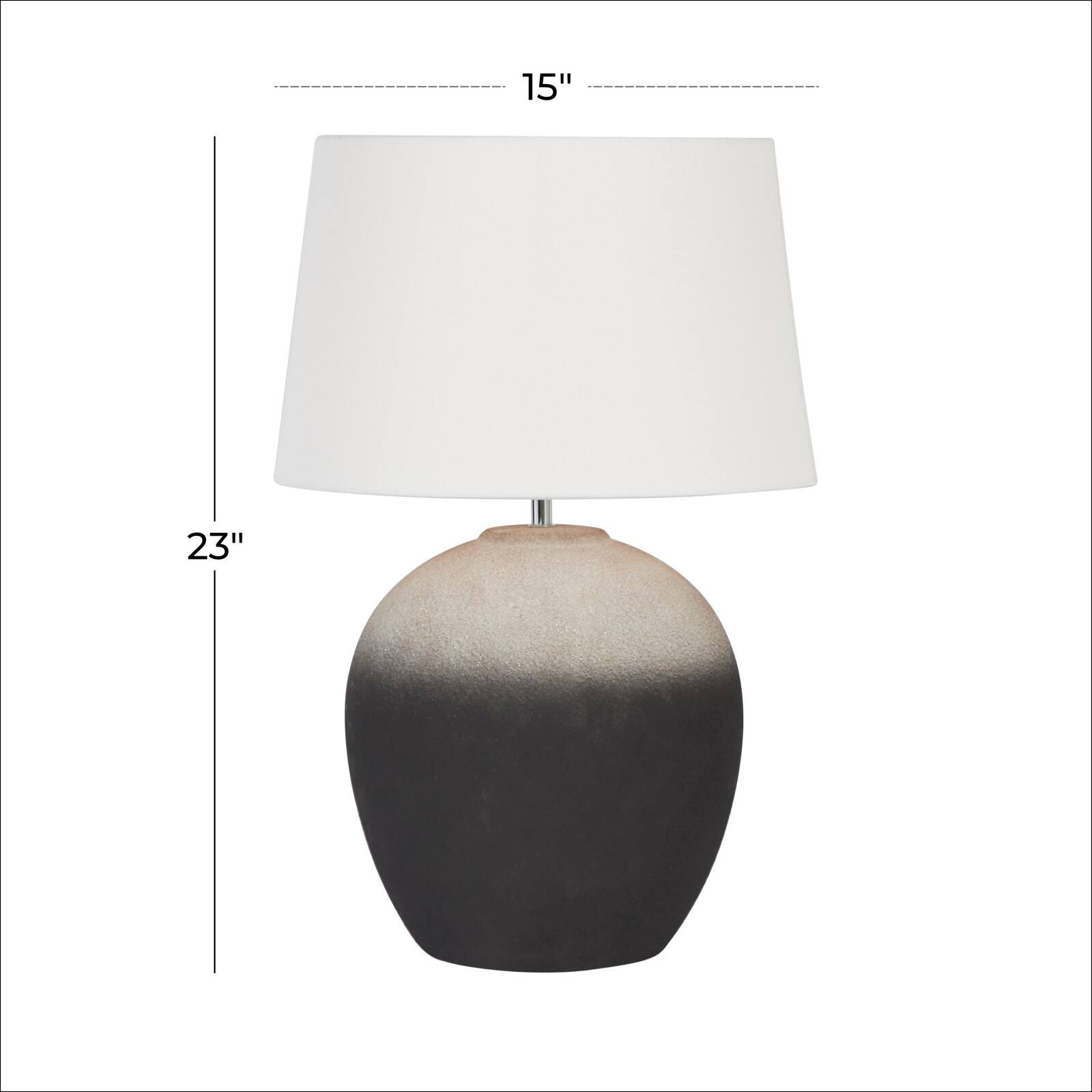 23'' Black Ceramic Transitional Table Lamp