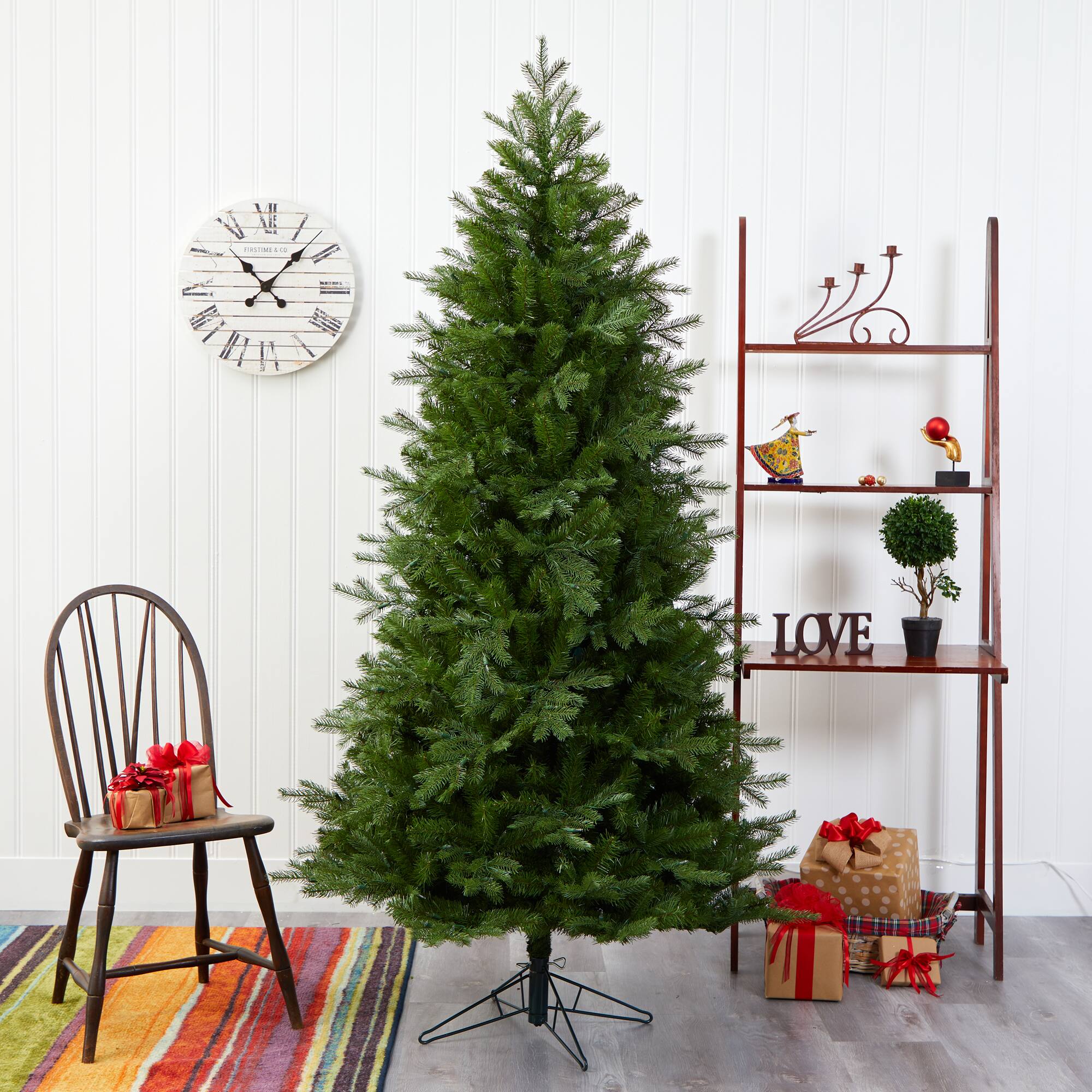 7ft. Pre-Lit Vienna Fir Artificial Christmas Tree, Warm White Lights