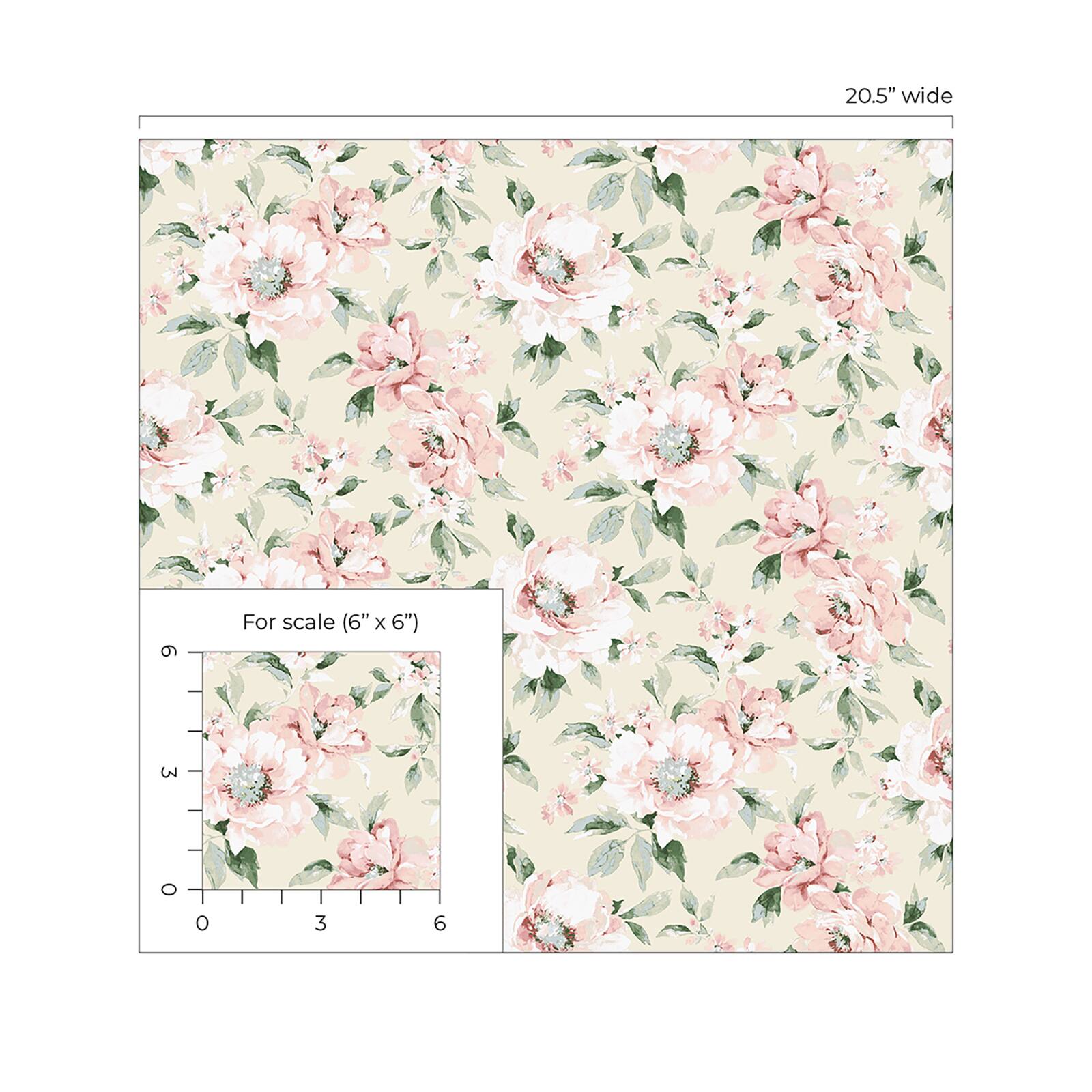 Surface Style Whispery Floral Peel &#x26; Stick Wallpaper
