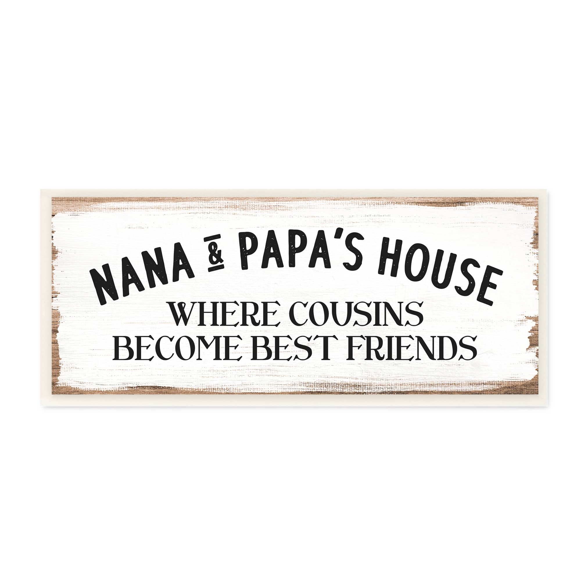 Stupell Industries Nana & Papa's House Greeting Traditional Family,7" x 17"
