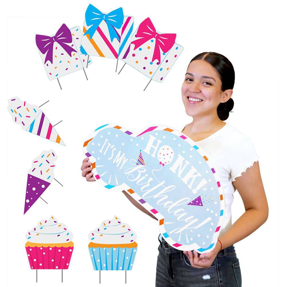 Kate Aspen® Rainbow Birthday Yard Sign Set