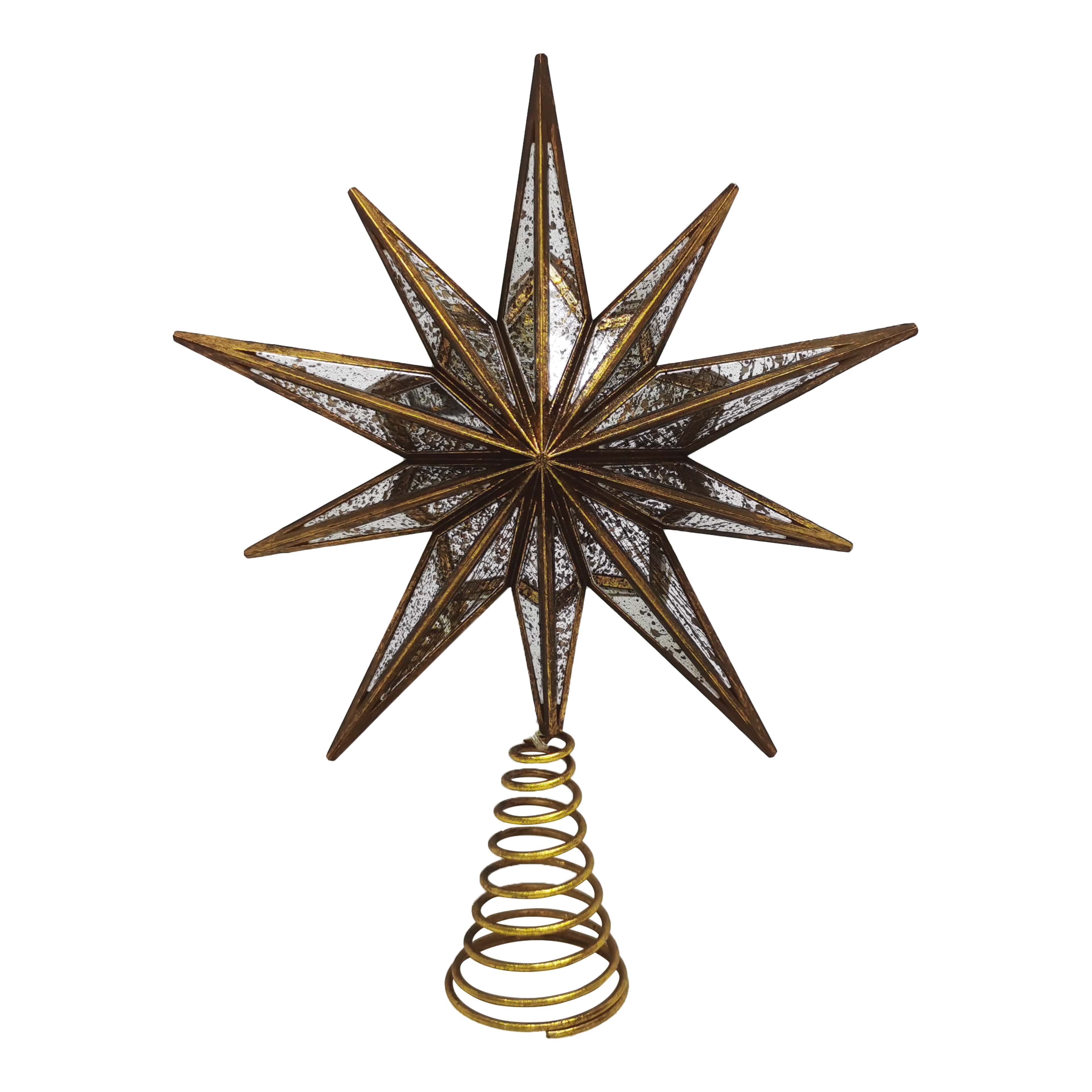 9.5&#x22; Gold Bethlehem Star LED Tree Topper by Ashland&#xAE;