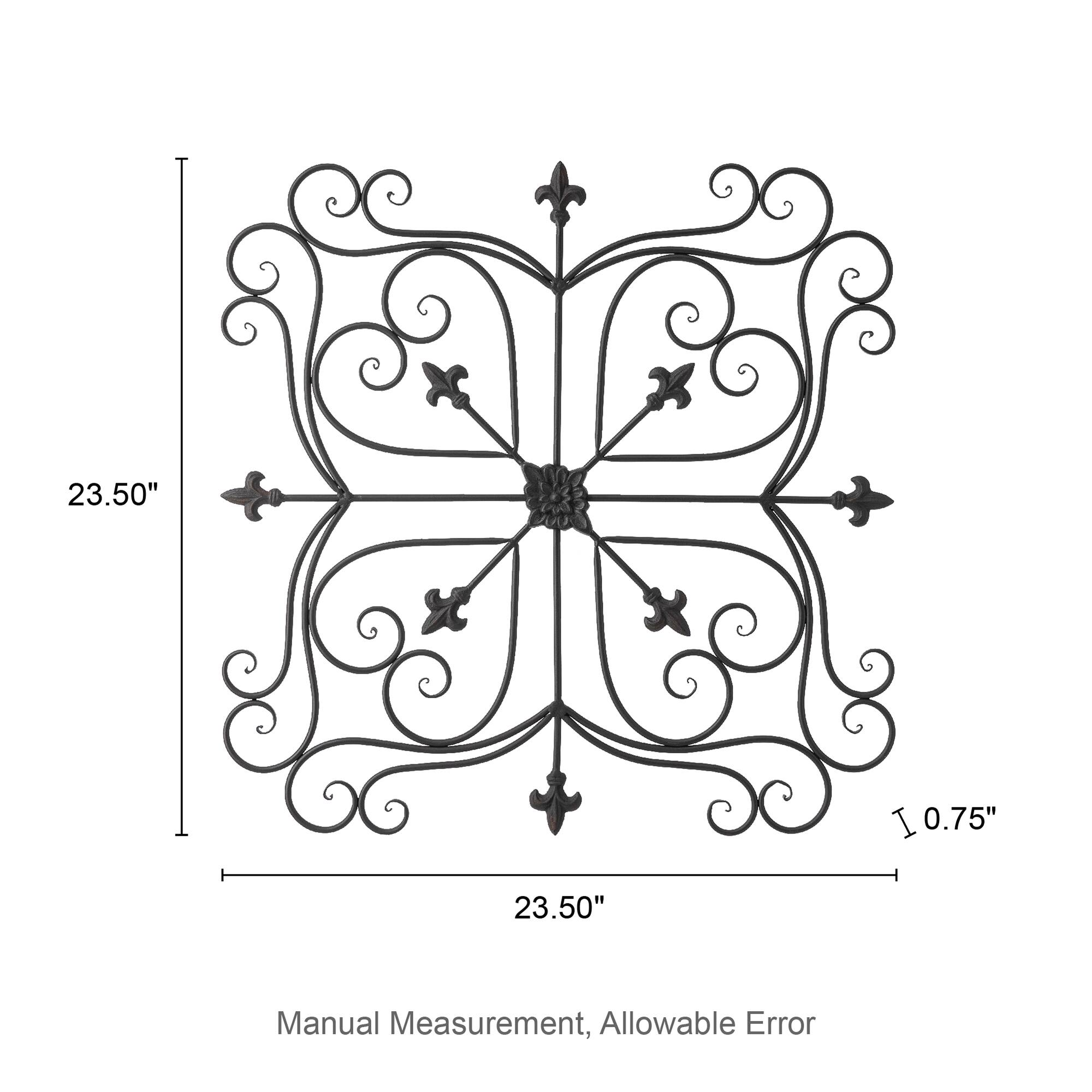 Glitzhome® 23.5" Traditional Iron Scroll Garden Wall Décor