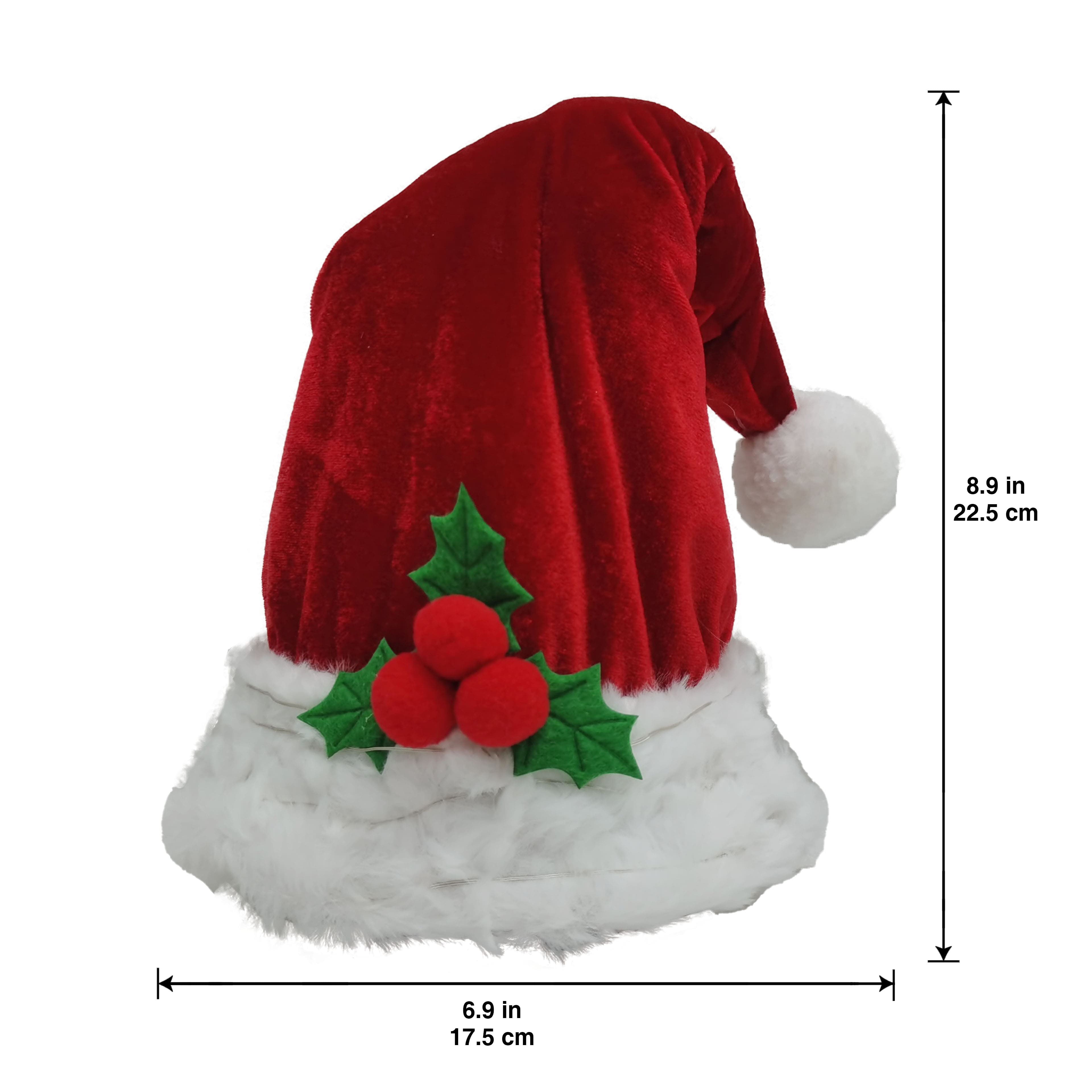9&#x22; Santa Hat Lighted Tree Topper by Ashland&#xAE;