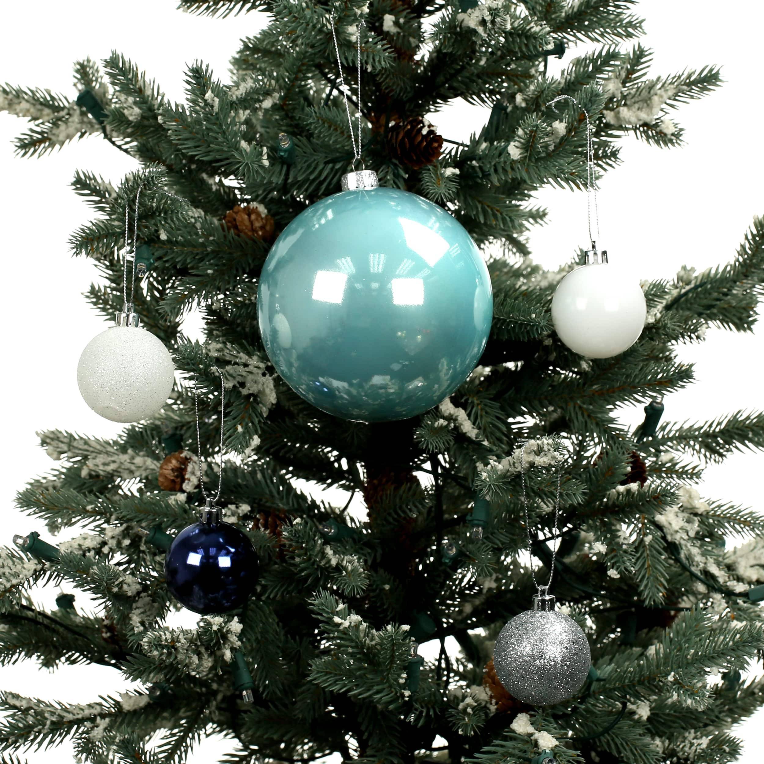 44 Pack 44mm & 120mm Blue & Silver Shatterproof Ball Ornaments by Ashland®