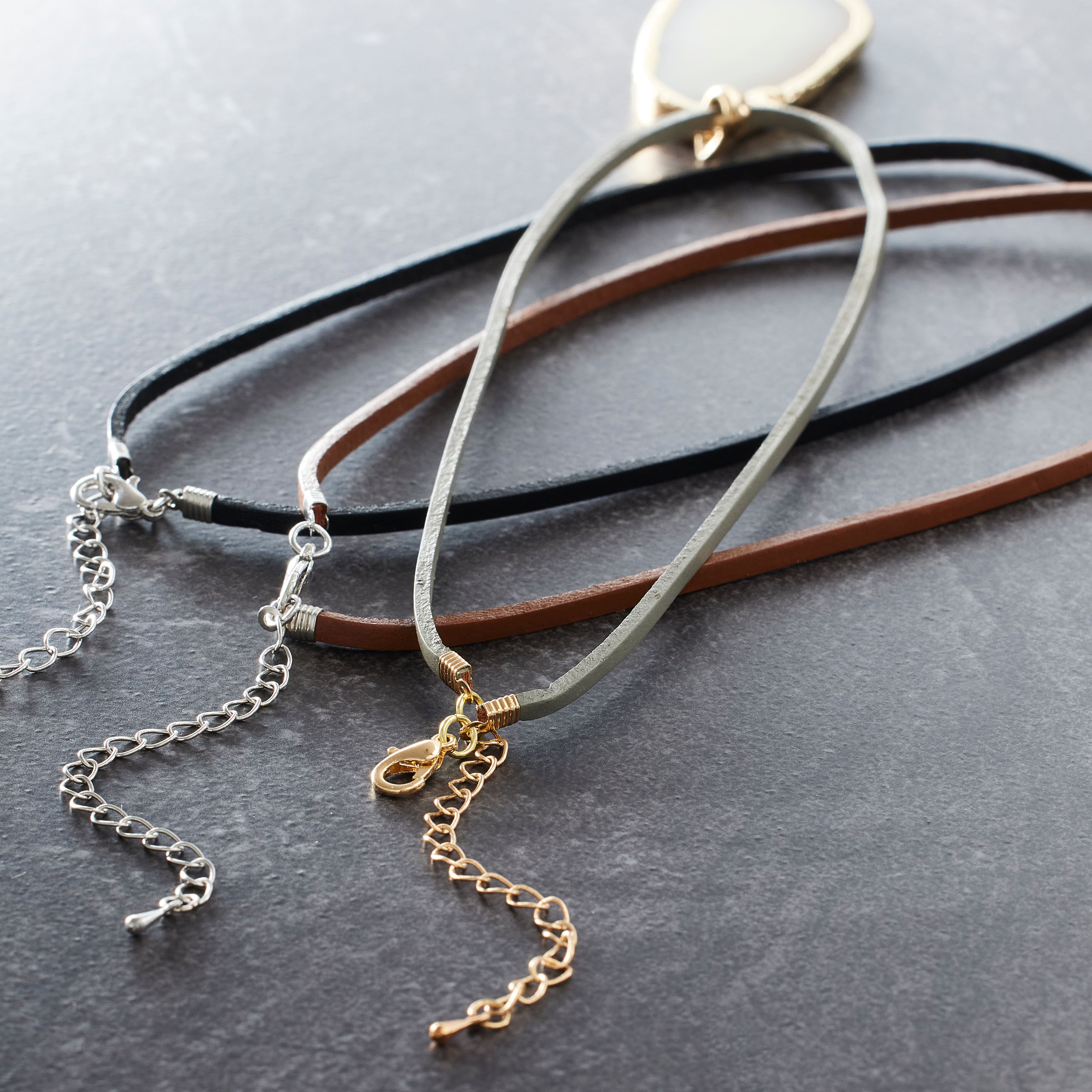 Leather Choker Necklaces by Bead Landing&#x2122;, 3ct.
