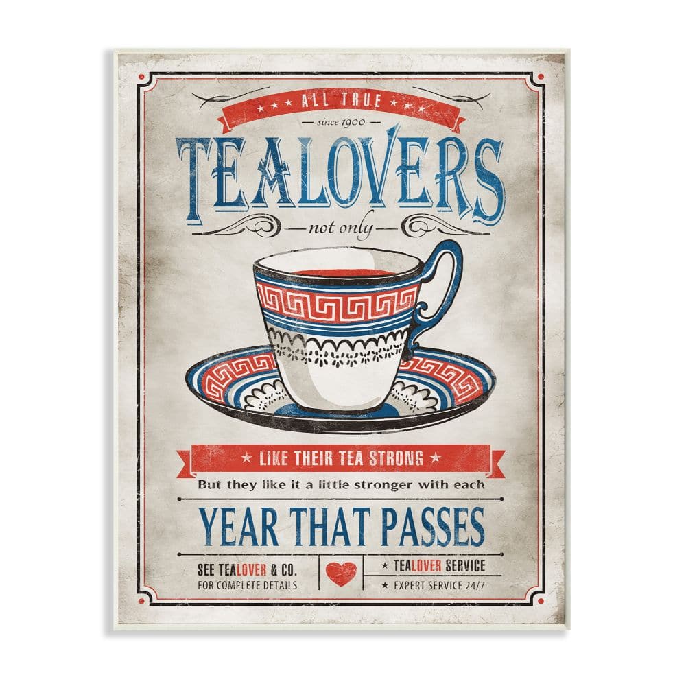 Stupell Industries Tea Lovers Vintage Comic Book Wall Plaque
