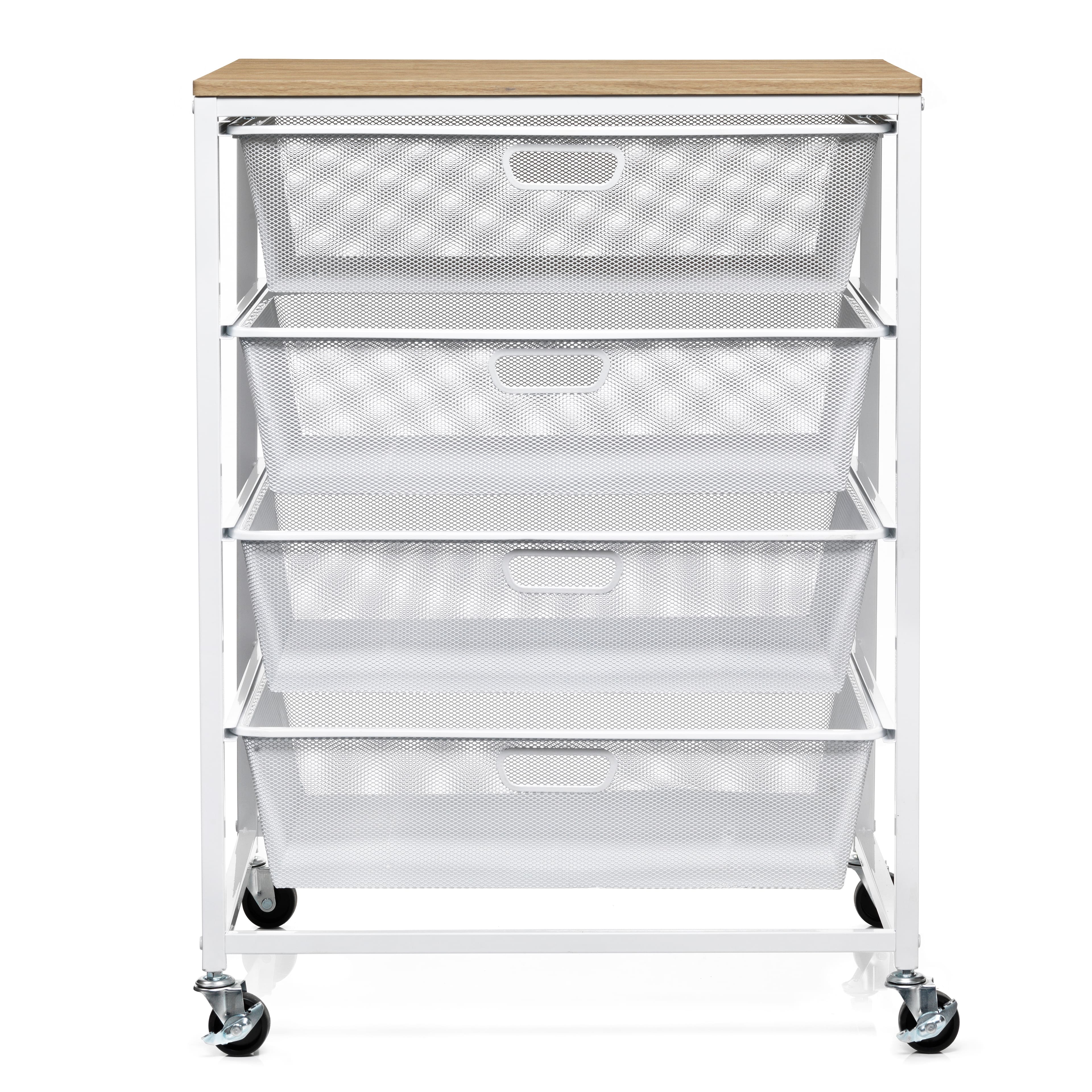 Metro White 4 Drawer Rolling Cart by Simply Tidy&#xAE;