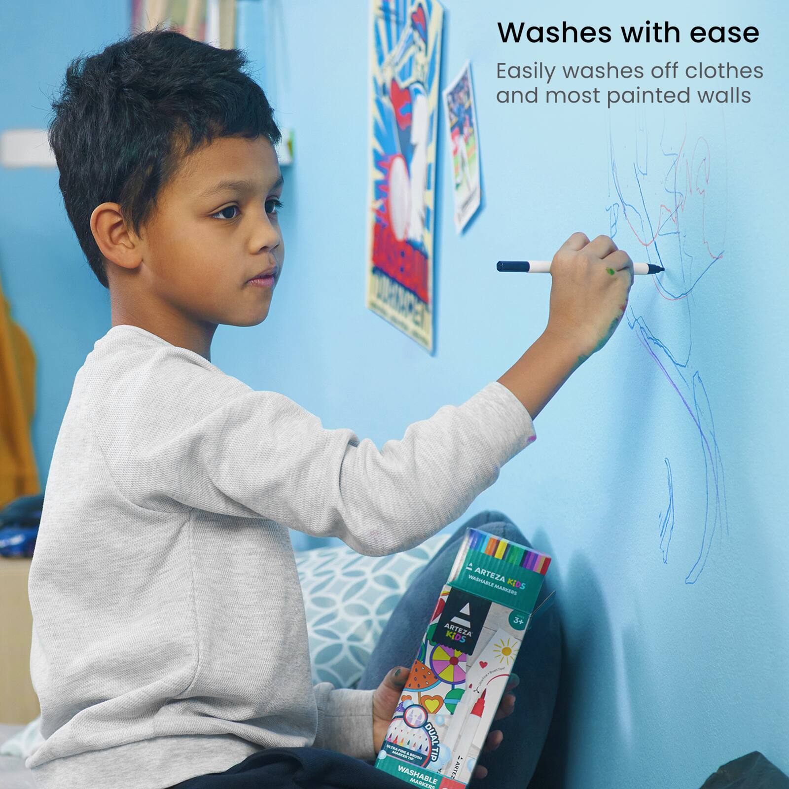 Arteza® Kids Washable Markers with Dual Tips, 24 ct.