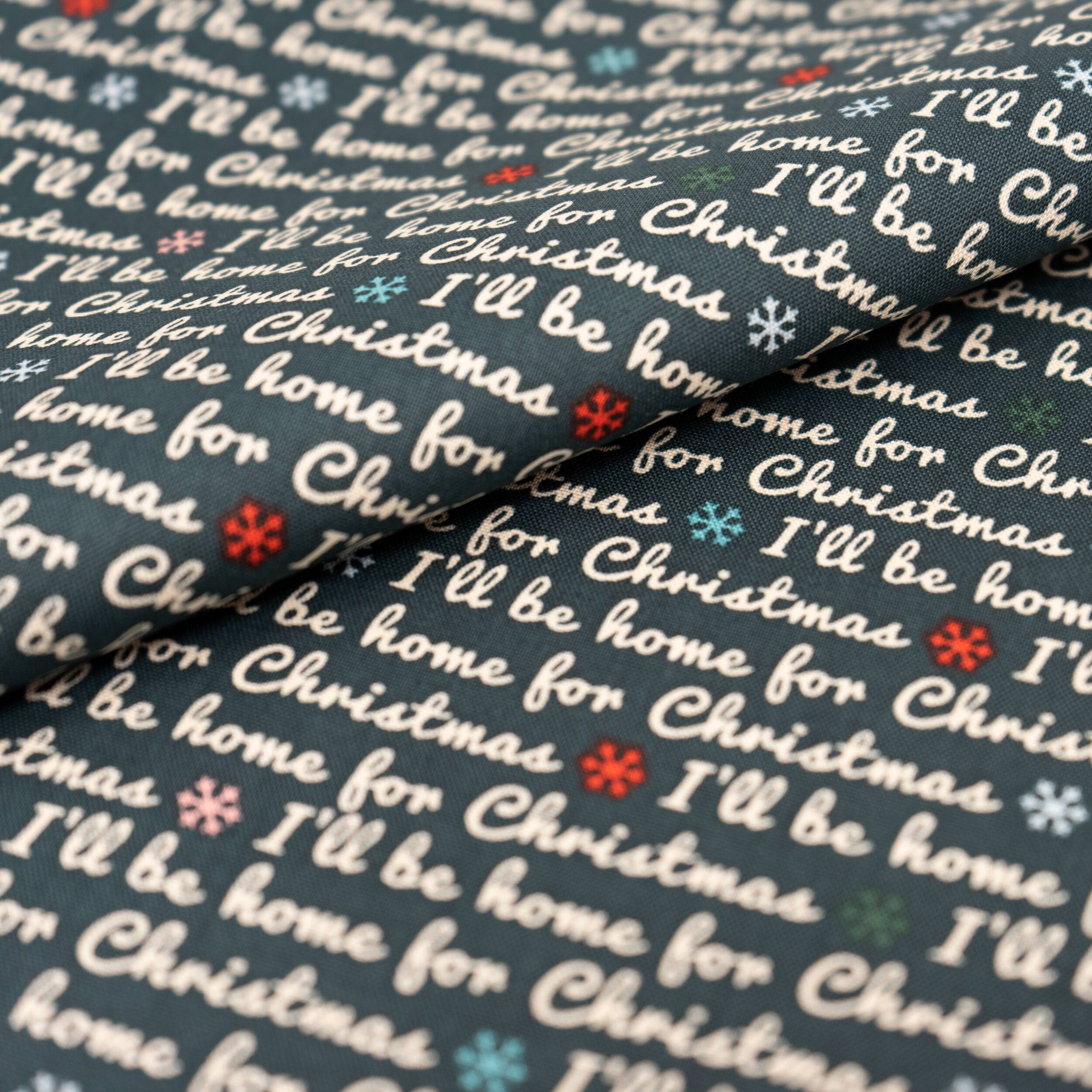 SINGER Christmas Holiday Words Cotton Fabric
