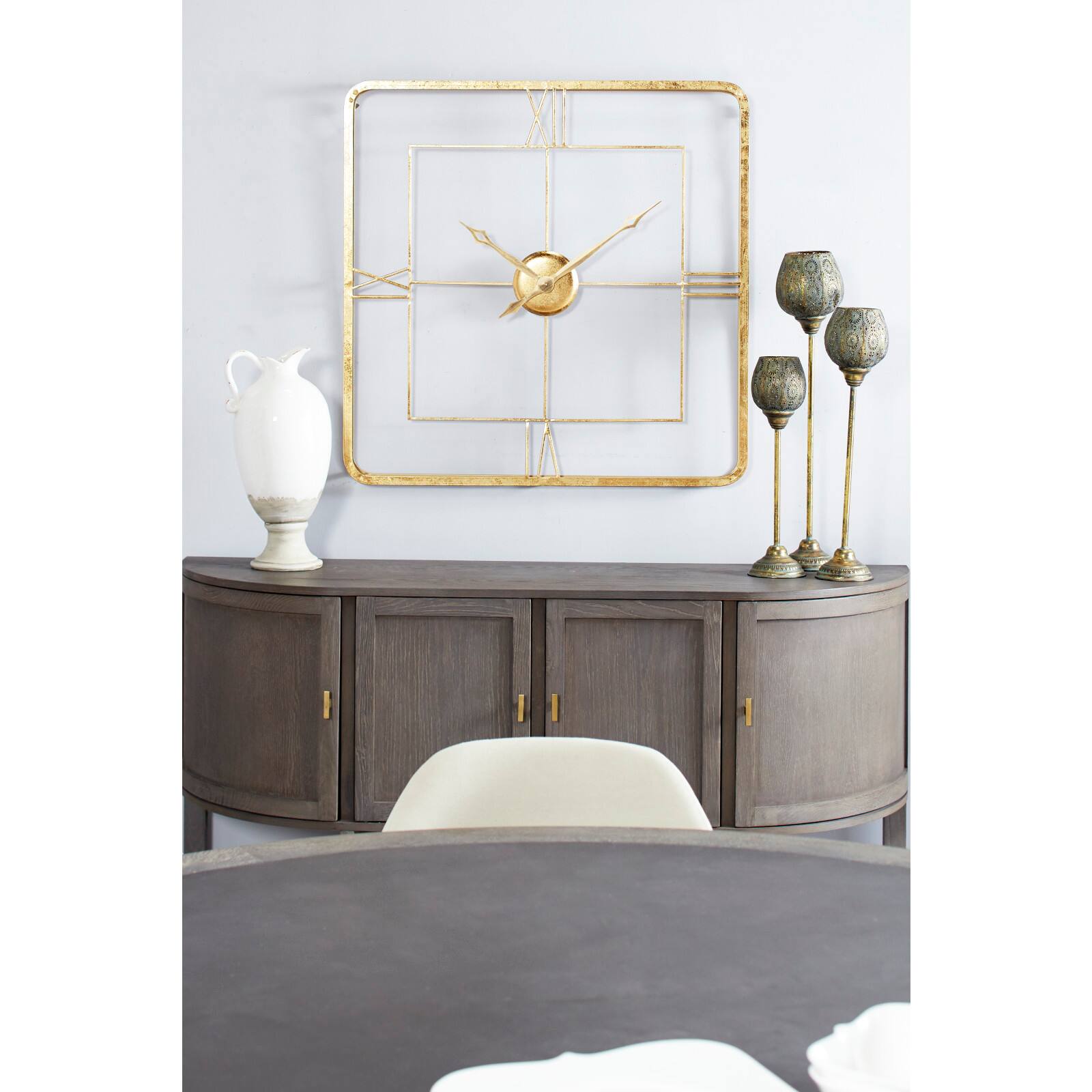 Gold Glam Metal Wall Clock, 36&#x22; x 36&#x22;