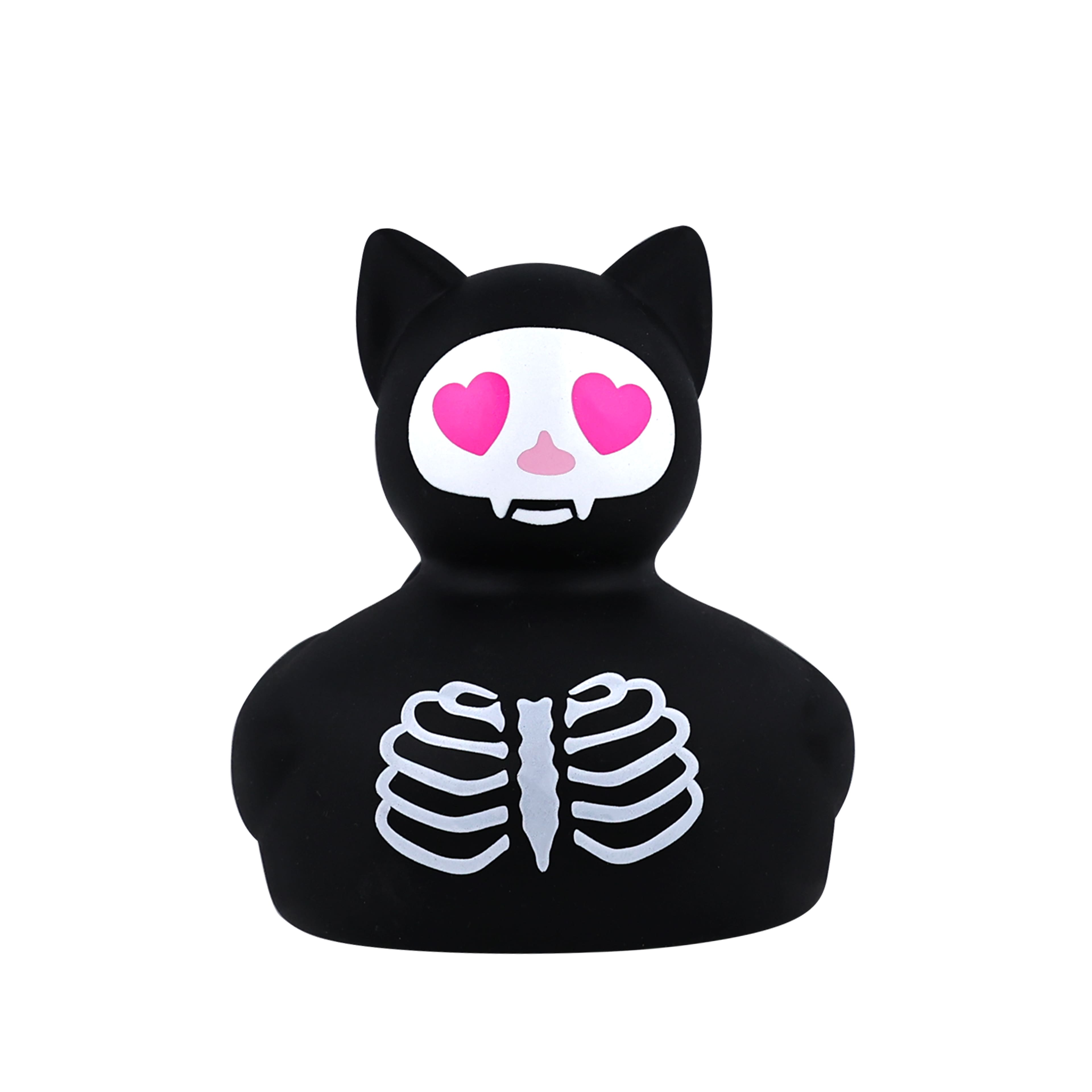 3.5&#x22; Black Skeleton Cat Rubber Duck by Creatology&#x2122;