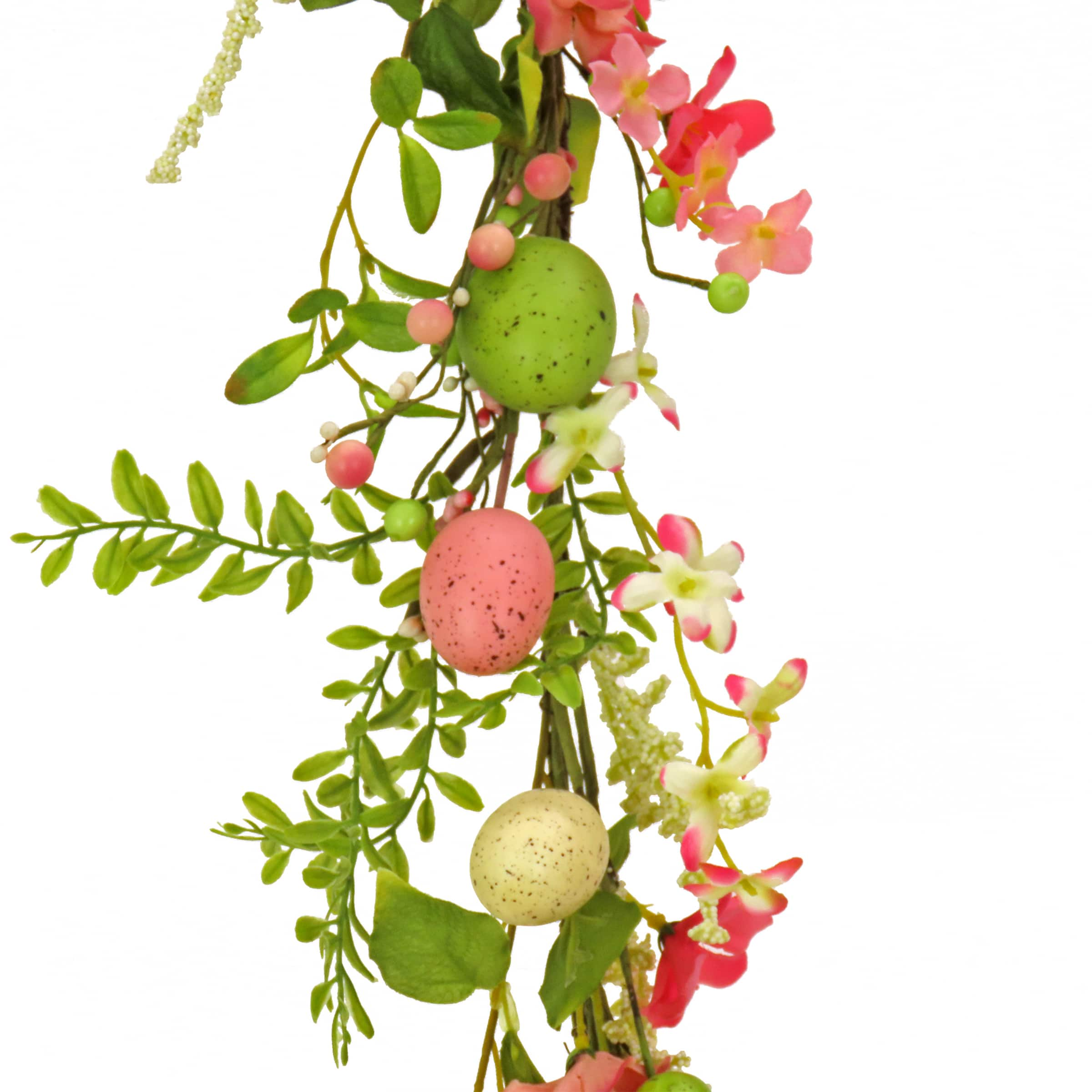 5ft. Flowering Pink &#x26; Green Easter Garland