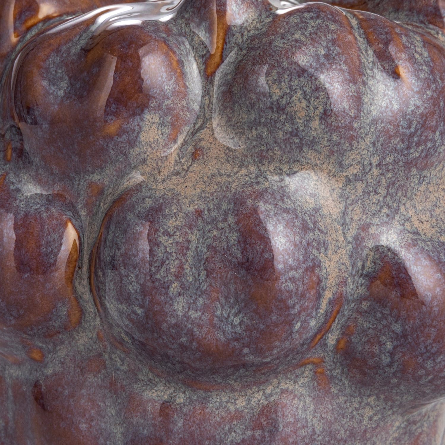 Hello Honey® 5.5" Blue & Brown Stoneware Vase with Reactive Glaze