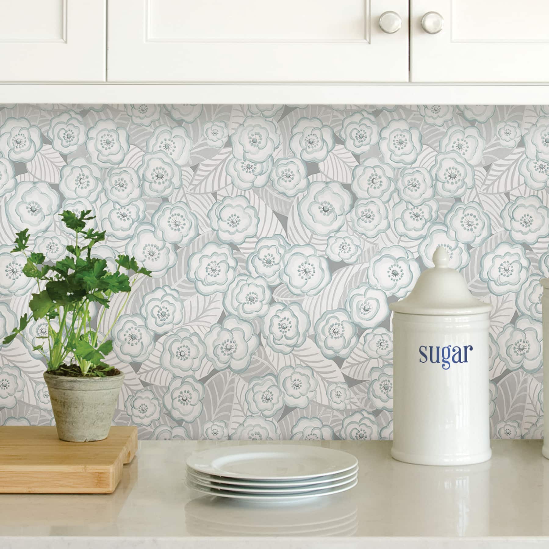 NuWallpaper Oopsie Daisy Gray Peel & Stick Wallpaper