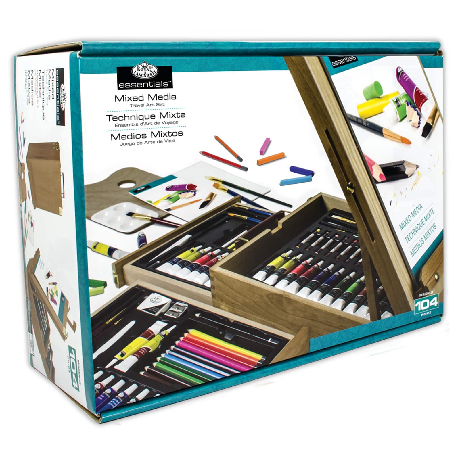 Royal & Langnickel Artist Set Easel Sketch Box, Assorted
