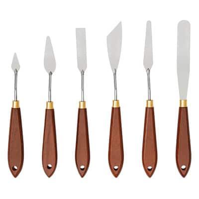 13 Pcs Paint Knife Set Stainless Steel Palette Knife Wooden 