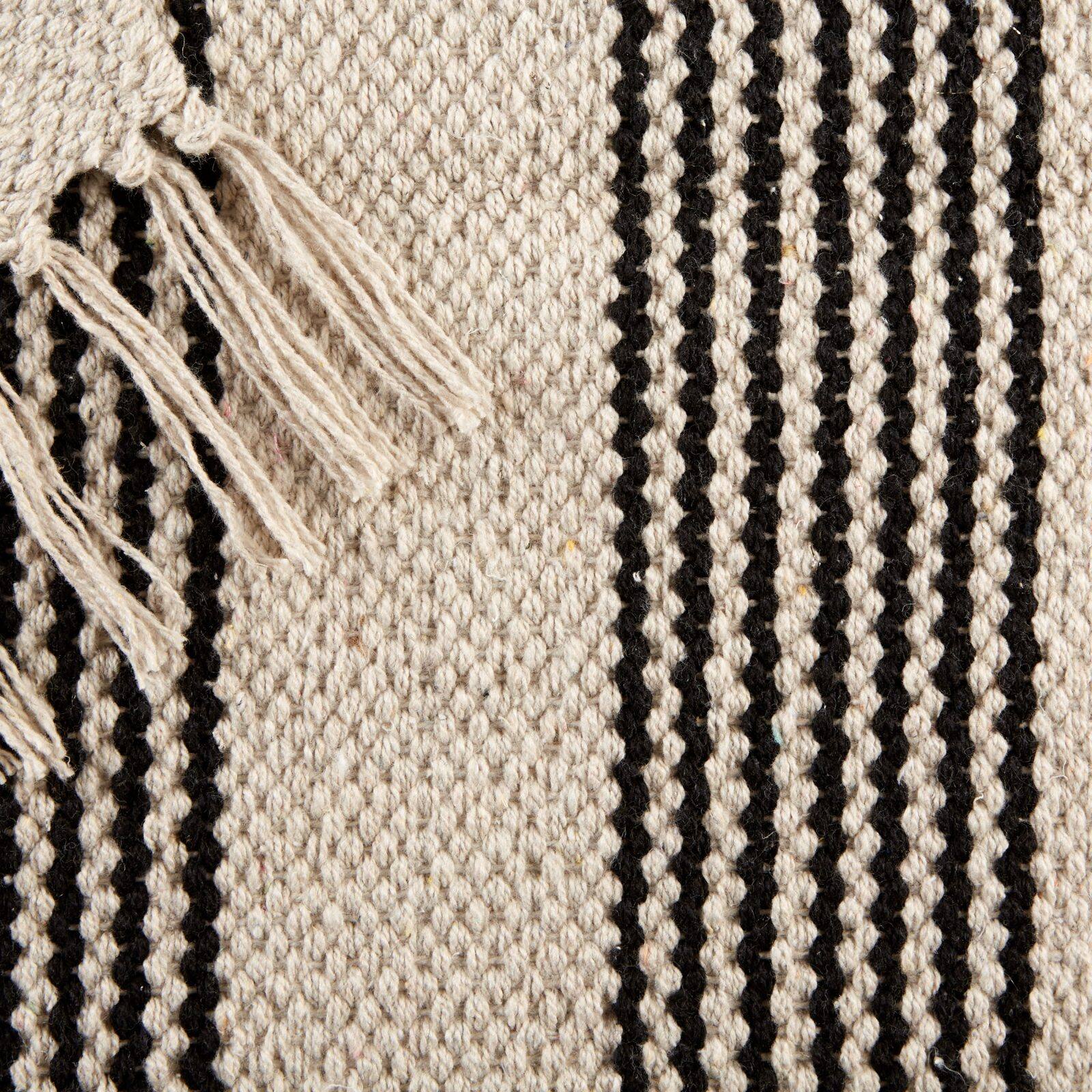 DII® Black Ticking Stripe Hand-Loomed Rug, 2ft. x 3ft.