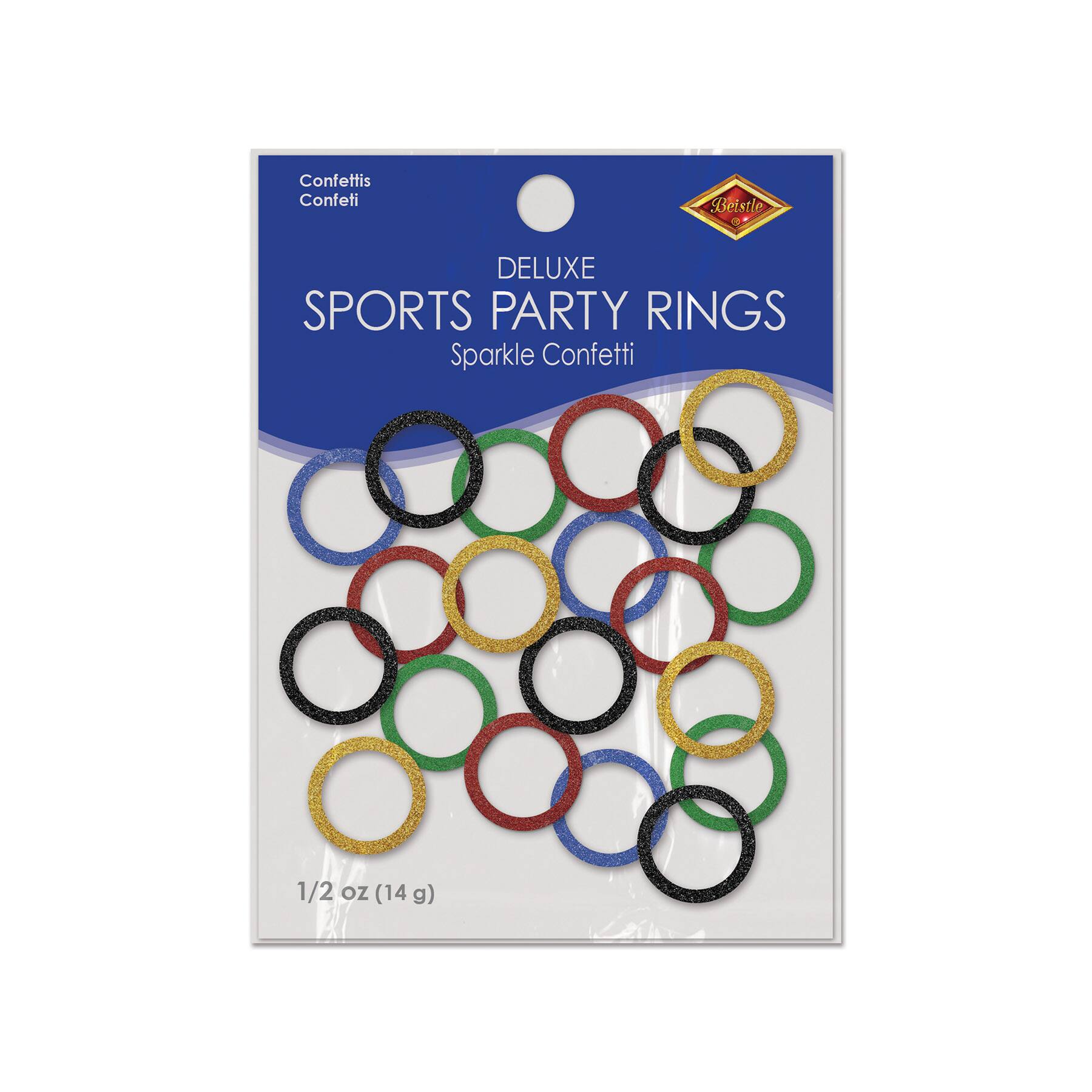 Besitle 1/2oz. Sports Party Rings Deluxe Sparkle Confetti Packs, 2ct.