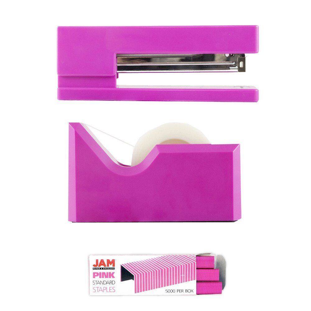 JAM Paper Stapler, Tape Dispenser &#x26; Staples Office Trio Kit