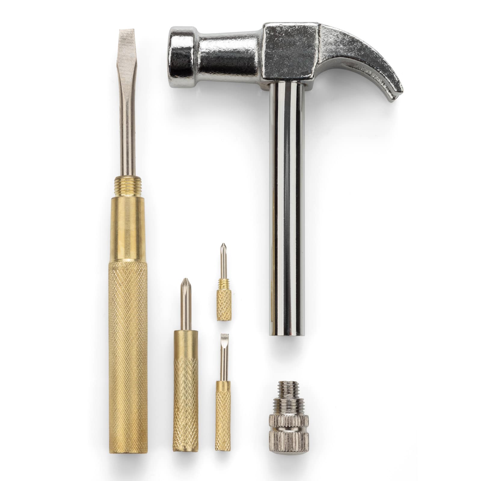 Brass Hammer Five-in-one Mini Hammer Copper-plated Hammer With Screwdriver  Multifunctional Golden Tools, Hardware Tools, Industrial Supplies