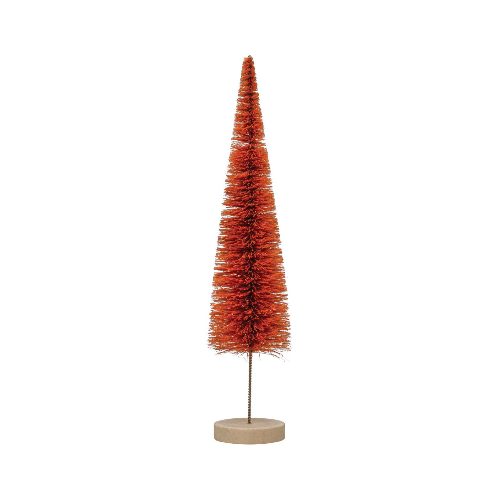 Hello Honey&#xAE; 14.5&#x22; Mulberry Sisal Bottle Brush Tree with Wood Base