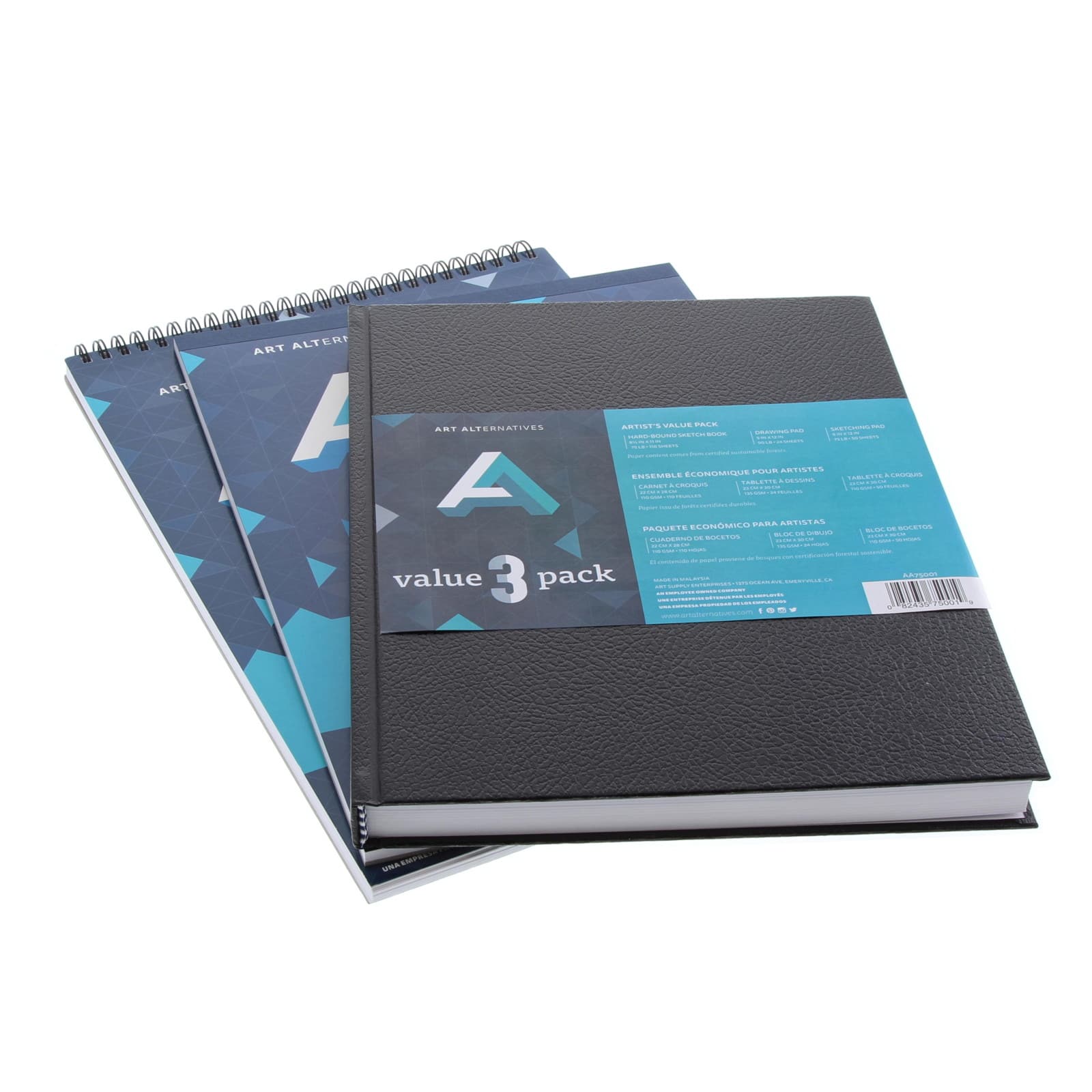 6 Packs: 3 ct. (18 total) Art Alternatives Artist&#x27;s Drawing Pad Value Pack