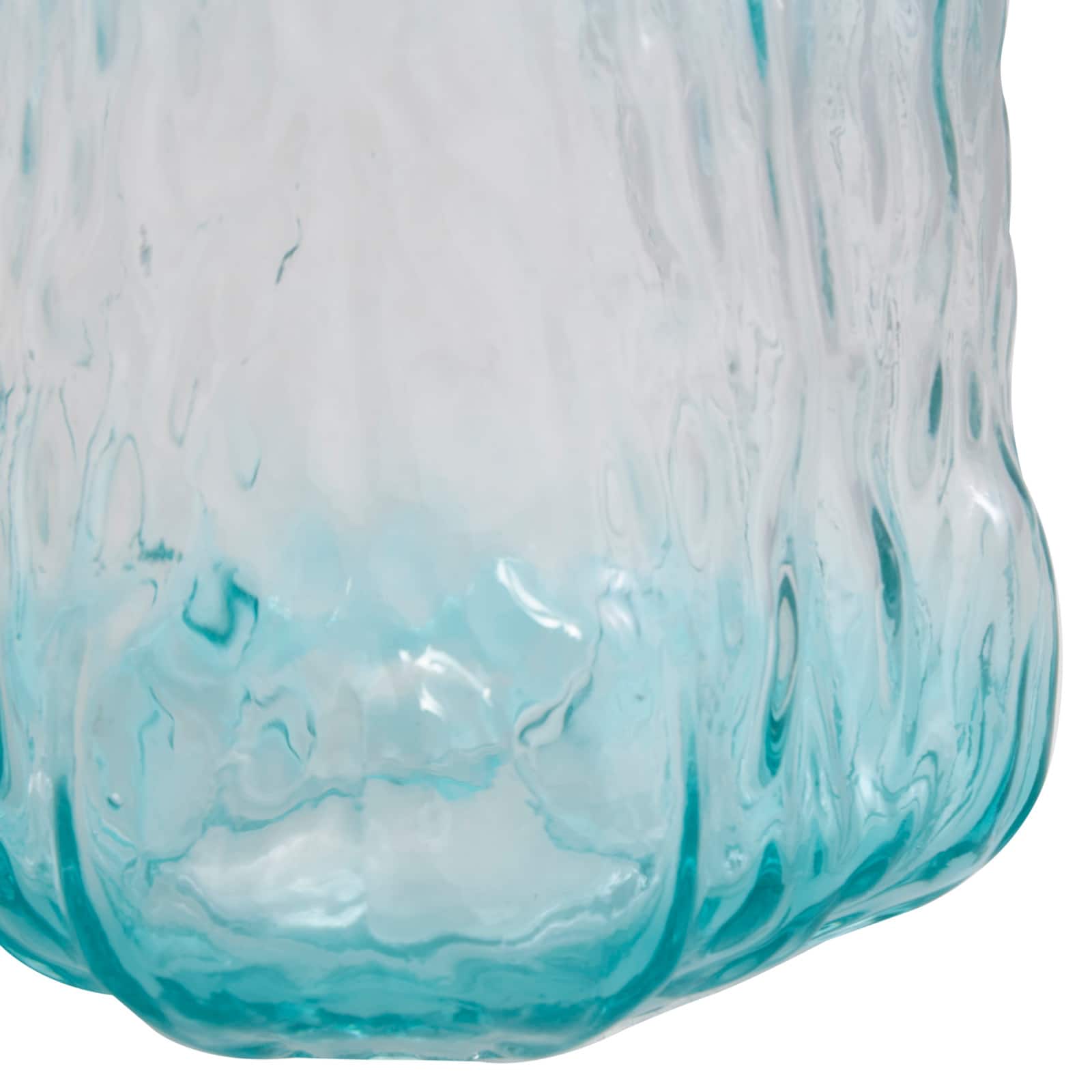 7&#x22; Marine Ombre Dimensional Textured Glass Vase