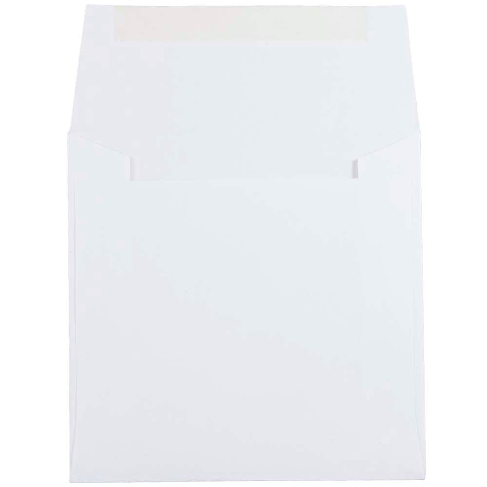 JAM Paper 5.5&#x22; x 5.5&#x22; White Square Invitation Envelopes